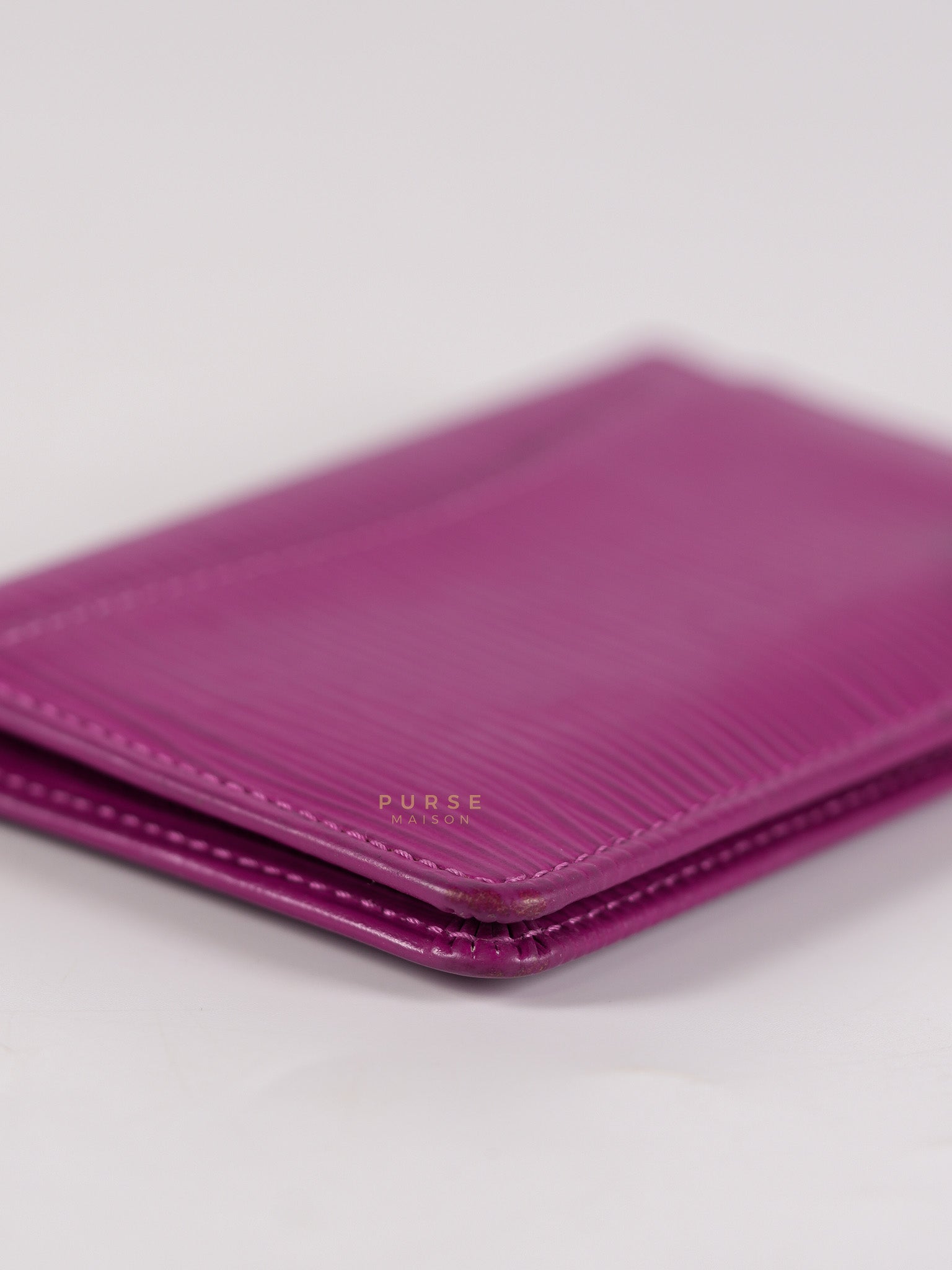 Bifold Card Holder in Purple Epi Leather Canvas (Date Code: SP1018) | Purse Maison Luxury Bags Shop