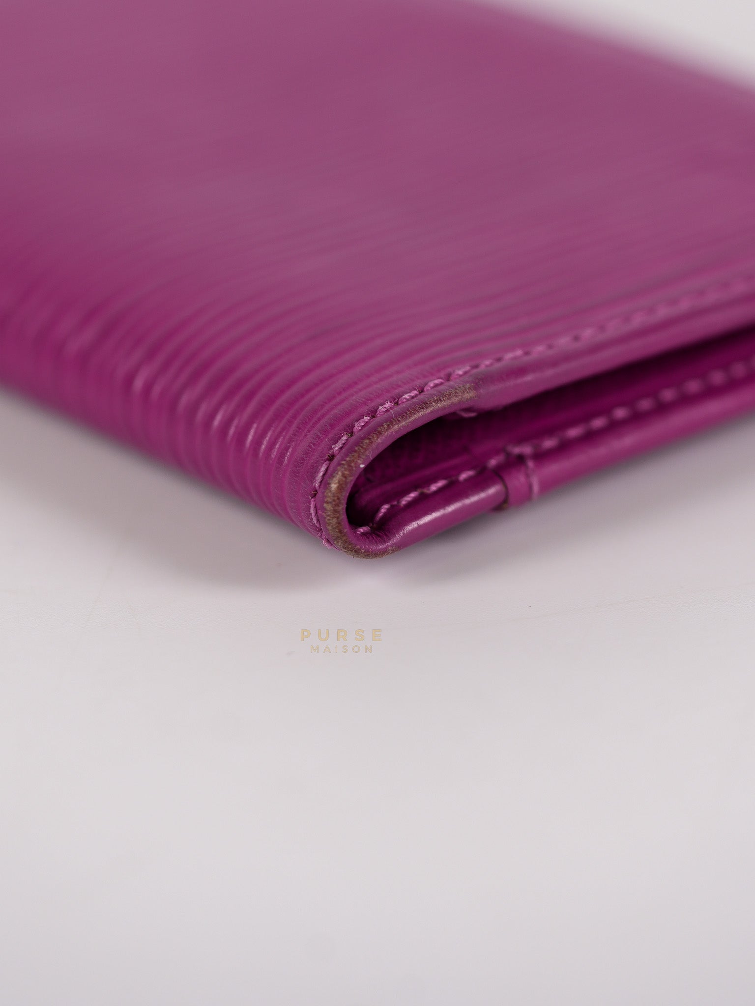 Bifold Card Holder in Purple Epi Leather Canvas (Date Code: SP1018) | Purse Maison Luxury Bags Shop