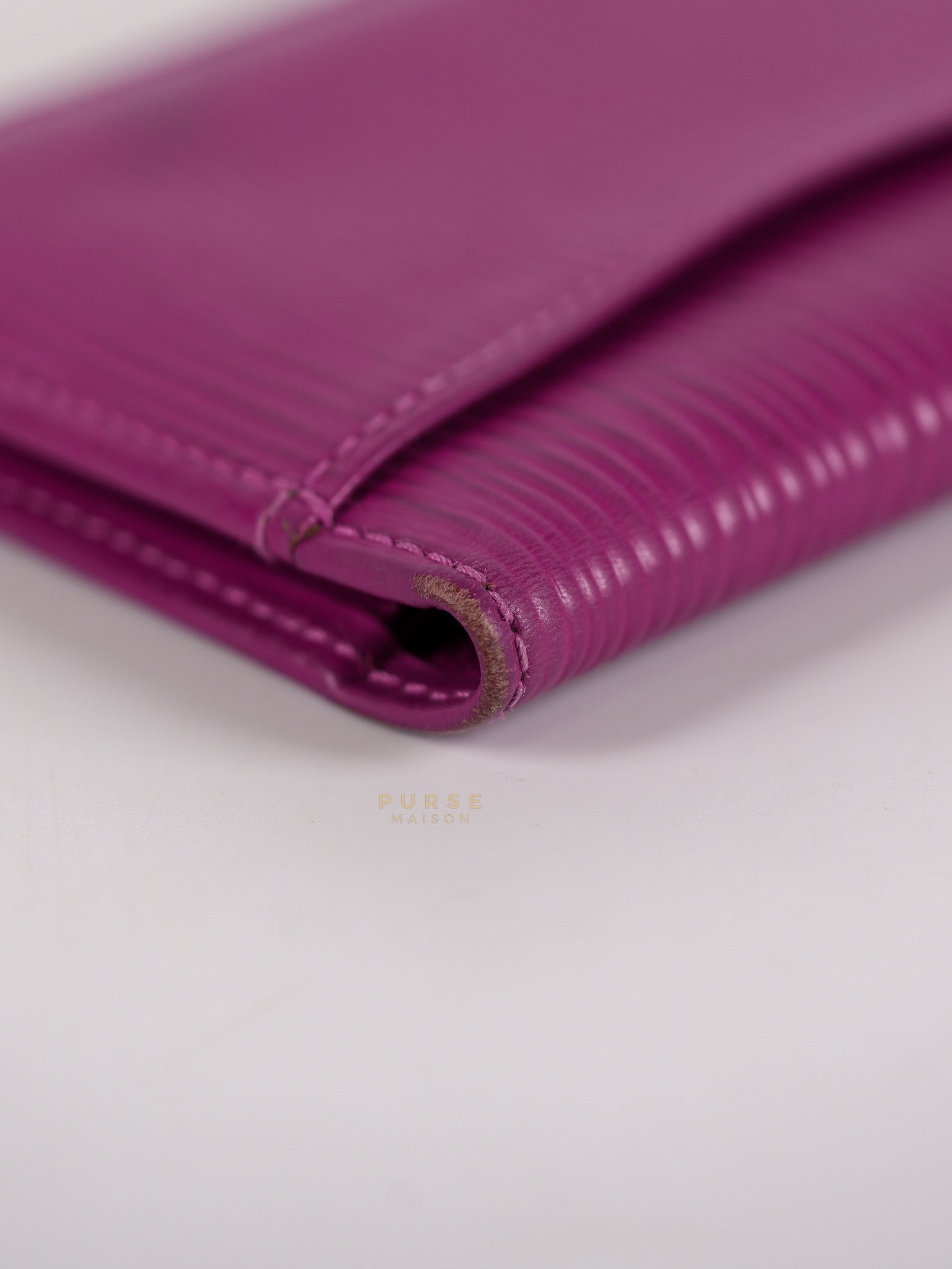 Bifold Card Holder in Purple Epi Leather Canvas (Date Code: SP1018) | Purse Maison Luxury Bags Shop