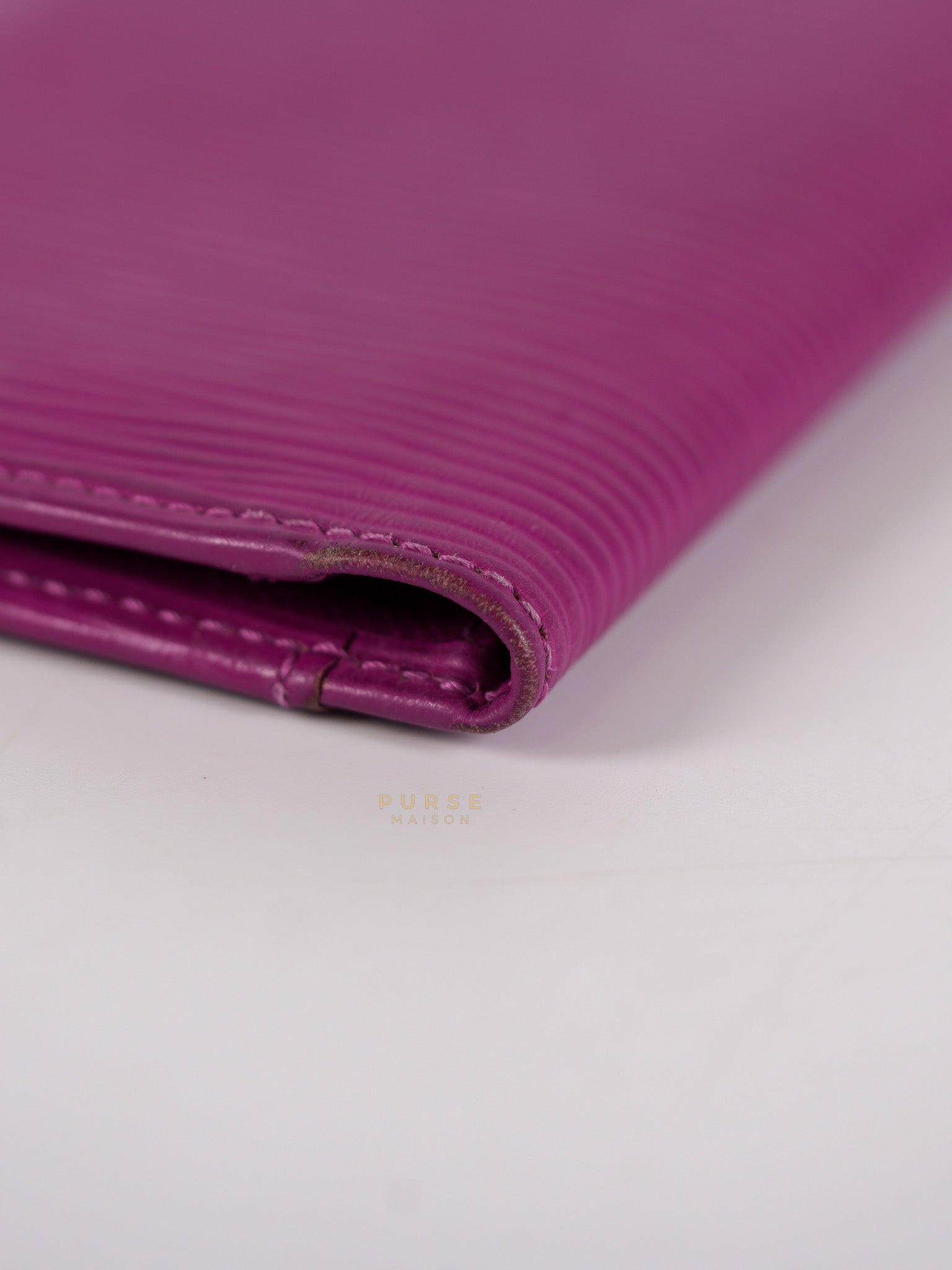 Bifold Card Holder in Purple Epi Leather Canvas (Date Code: SP1018) | Purse Maison Luxury Bags Shop