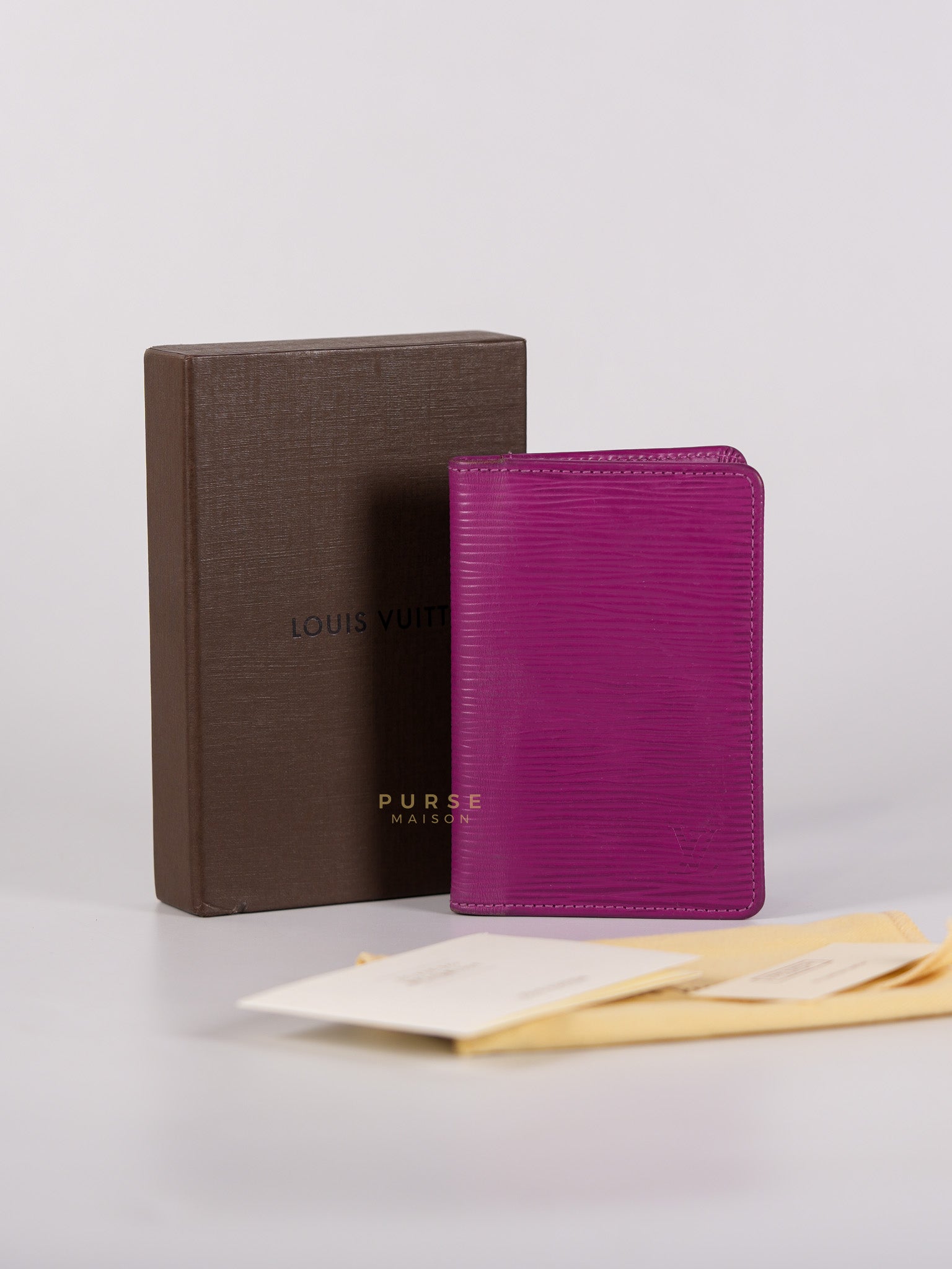 Bifold Card Holder in Purple Epi Leather Canvas (Date Code: SP1018) | Purse Maison Luxury Bags Shop