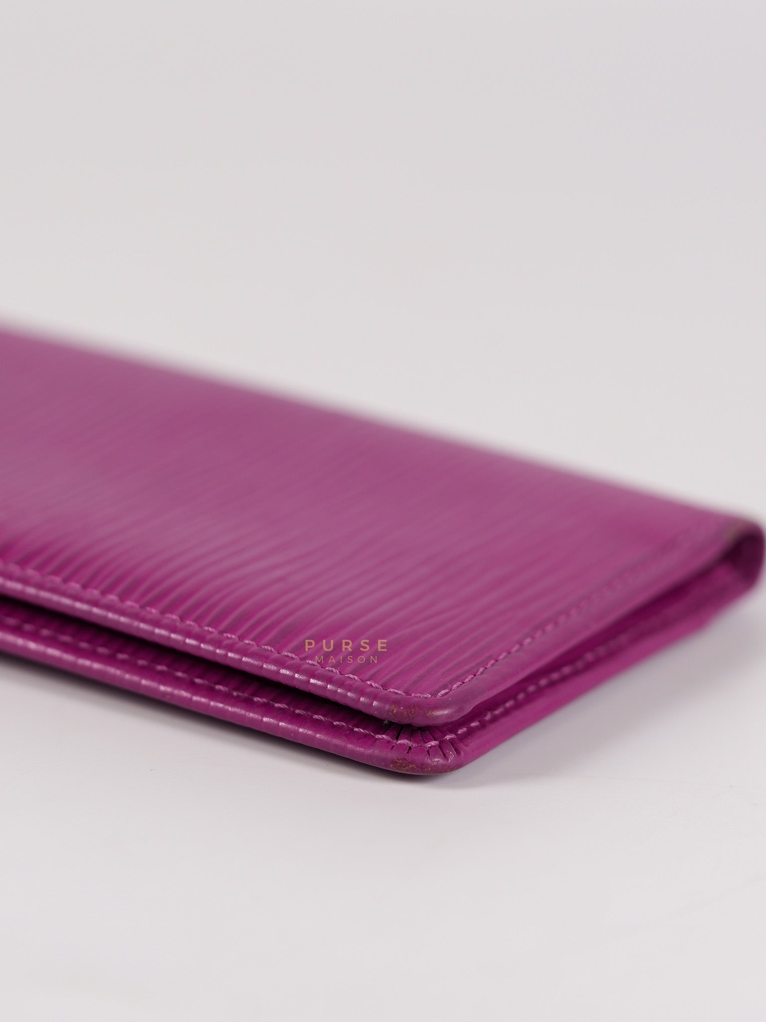 Bifold Card Holder in Purple Epi Leather Canvas (Date Code: SP1018) | Purse Maison Luxury Bags Shop