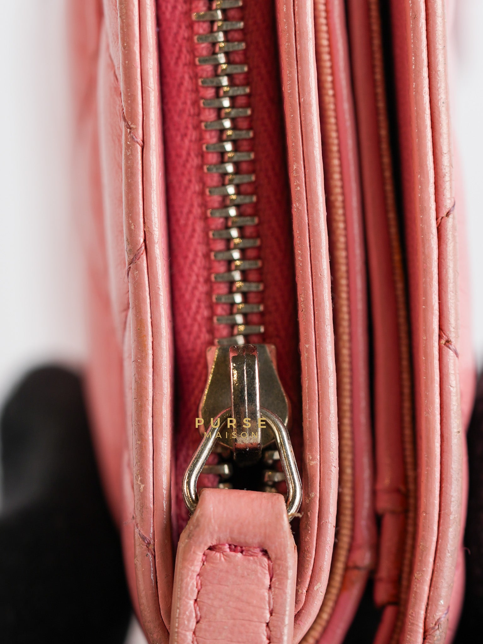 Bifold Compact Wallet in Pink Lambskin Leather and Silver Hardware Series 16 | Purse Maison Luxury Bags Shop