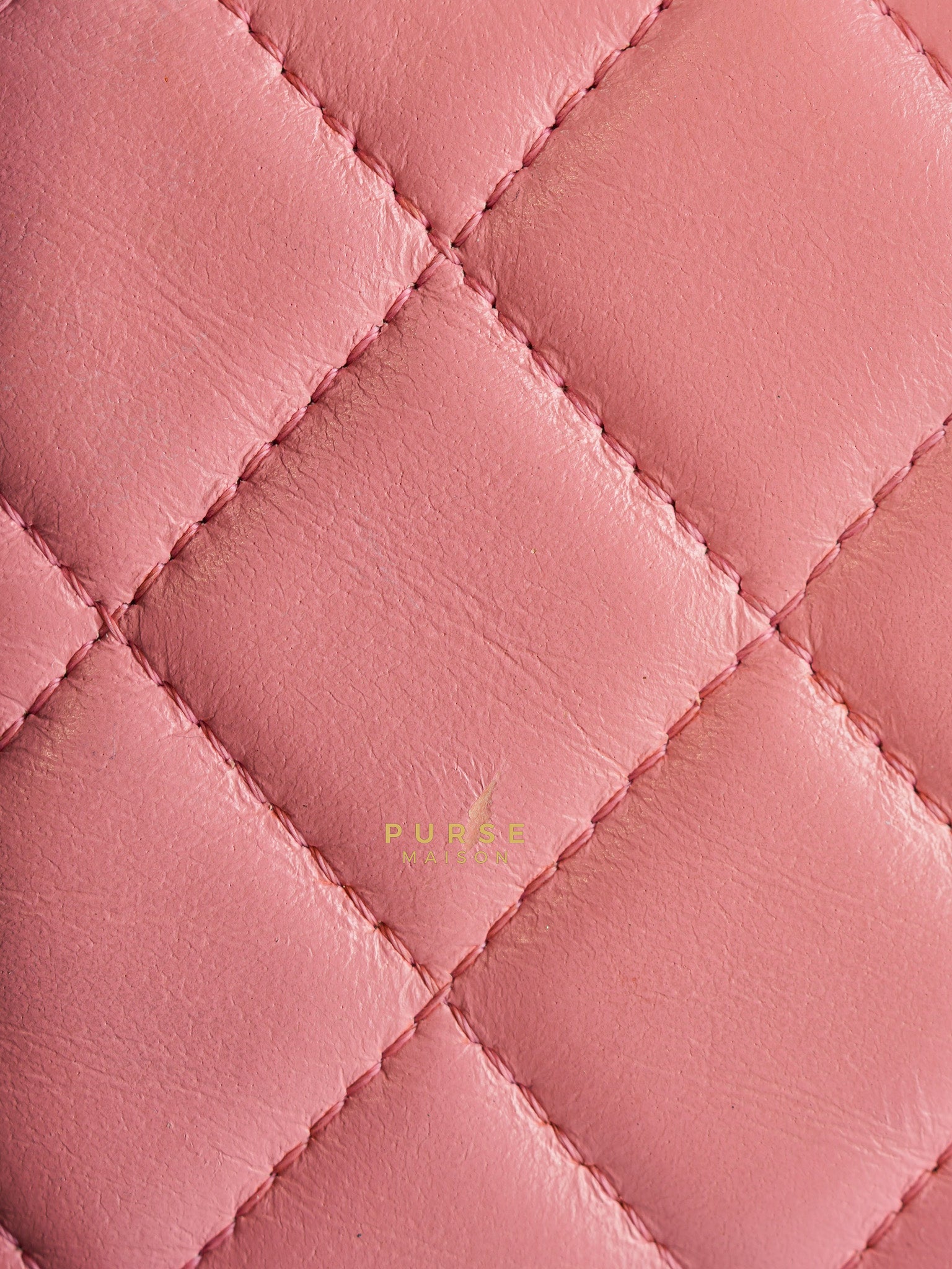 Bifold Compact Wallet in Pink Lambskin Leather and Silver Hardware Series 16 | Purse Maison Luxury Bags Shop