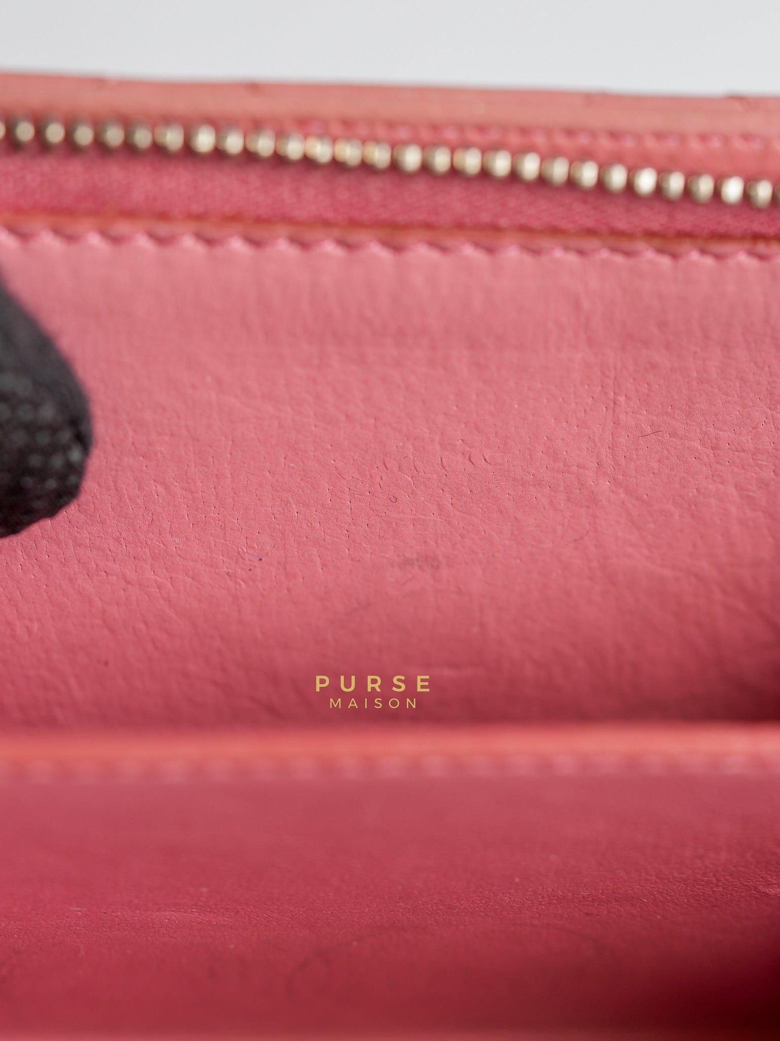 Bifold Compact Wallet in Pink Lambskin Leather and Silver Hardware Series 16 | Purse Maison Luxury Bags Shop