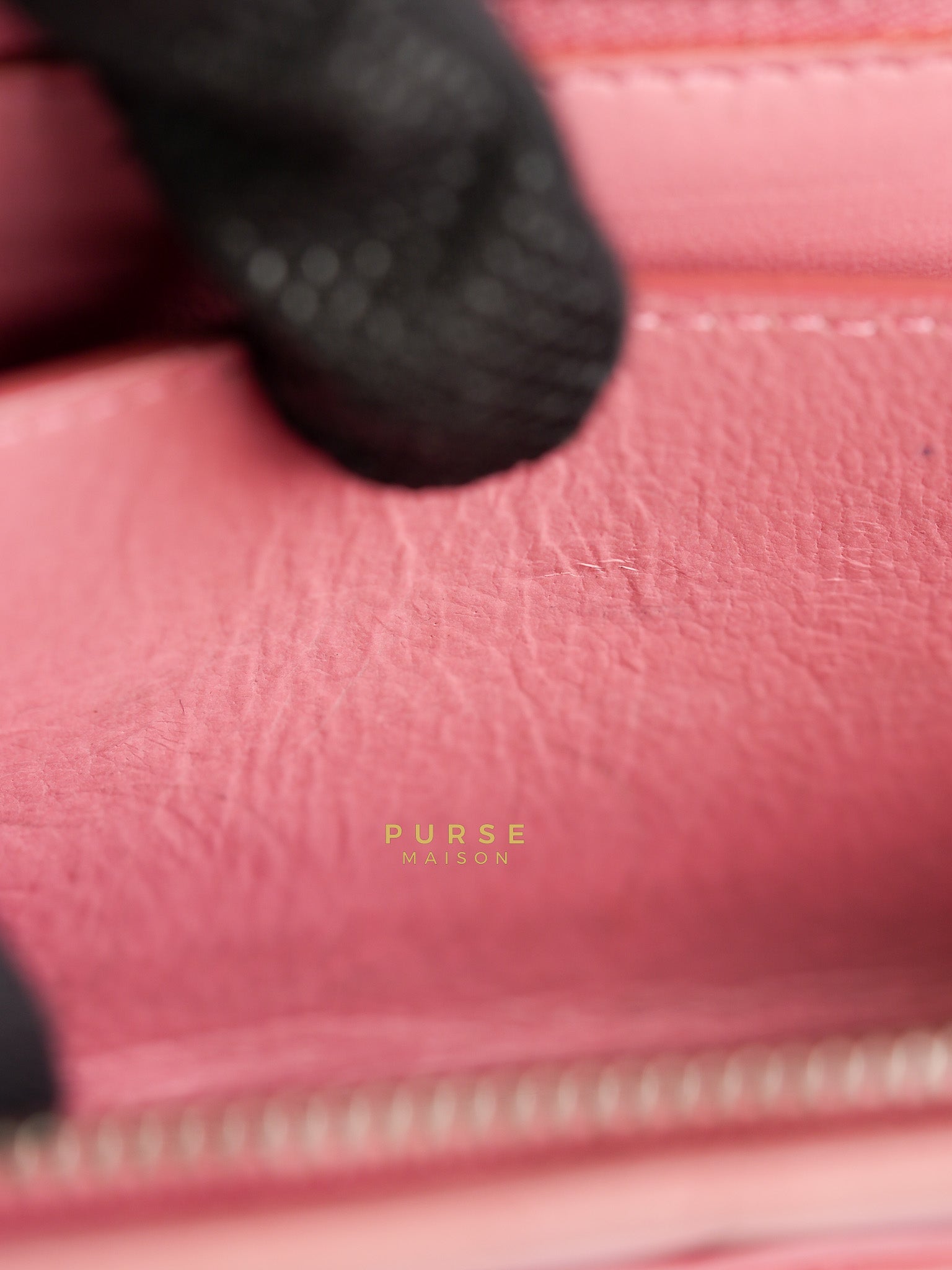 Bifold Compact Wallet in Pink Lambskin Leather and Silver Hardware Series 16 | Purse Maison Luxury Bags Shop