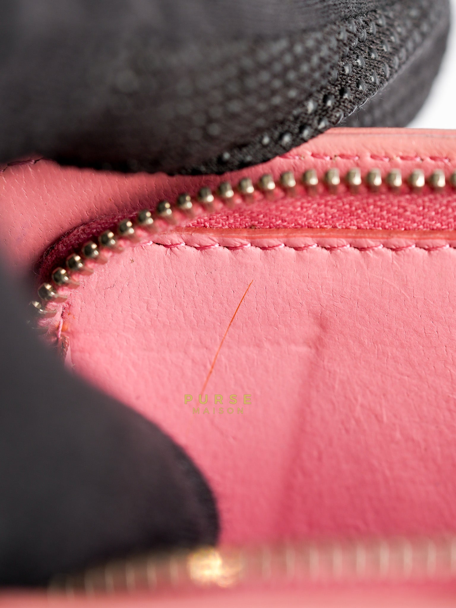 Bifold Compact Wallet in Pink Lambskin Leather and Silver Hardware Series 16 | Purse Maison Luxury Bags Shop