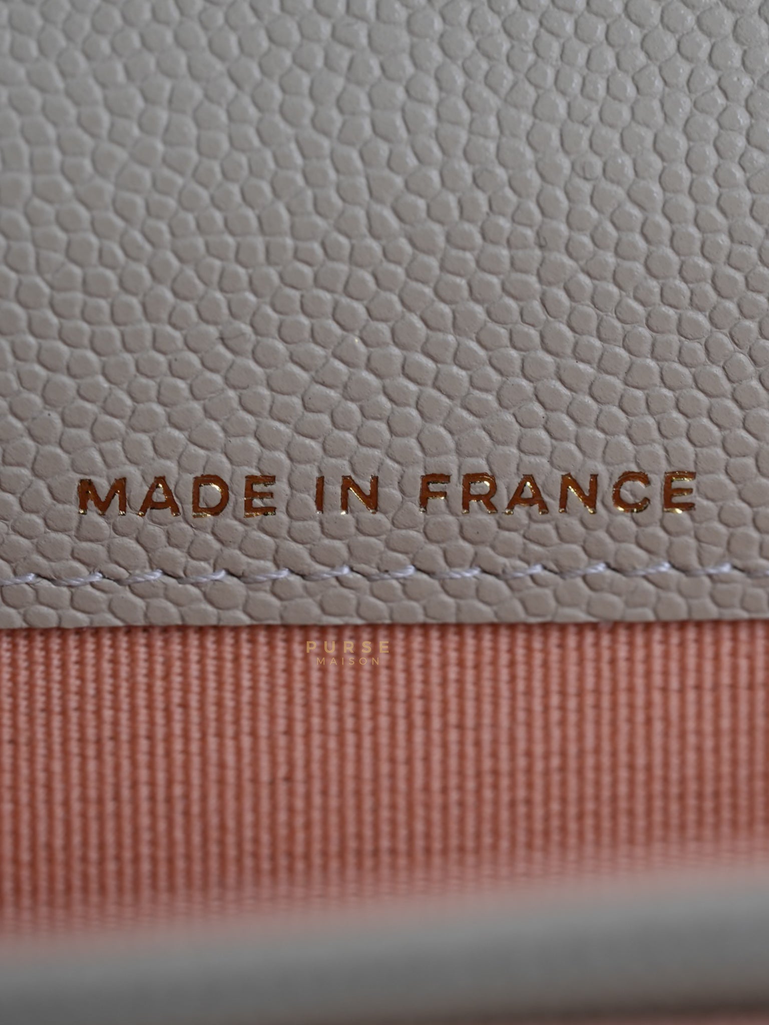 Big CC Flap Card Holder in Beige Caviar Leather Gold Hardware(Microchip) | Purse Maison Luxury Bags Shop