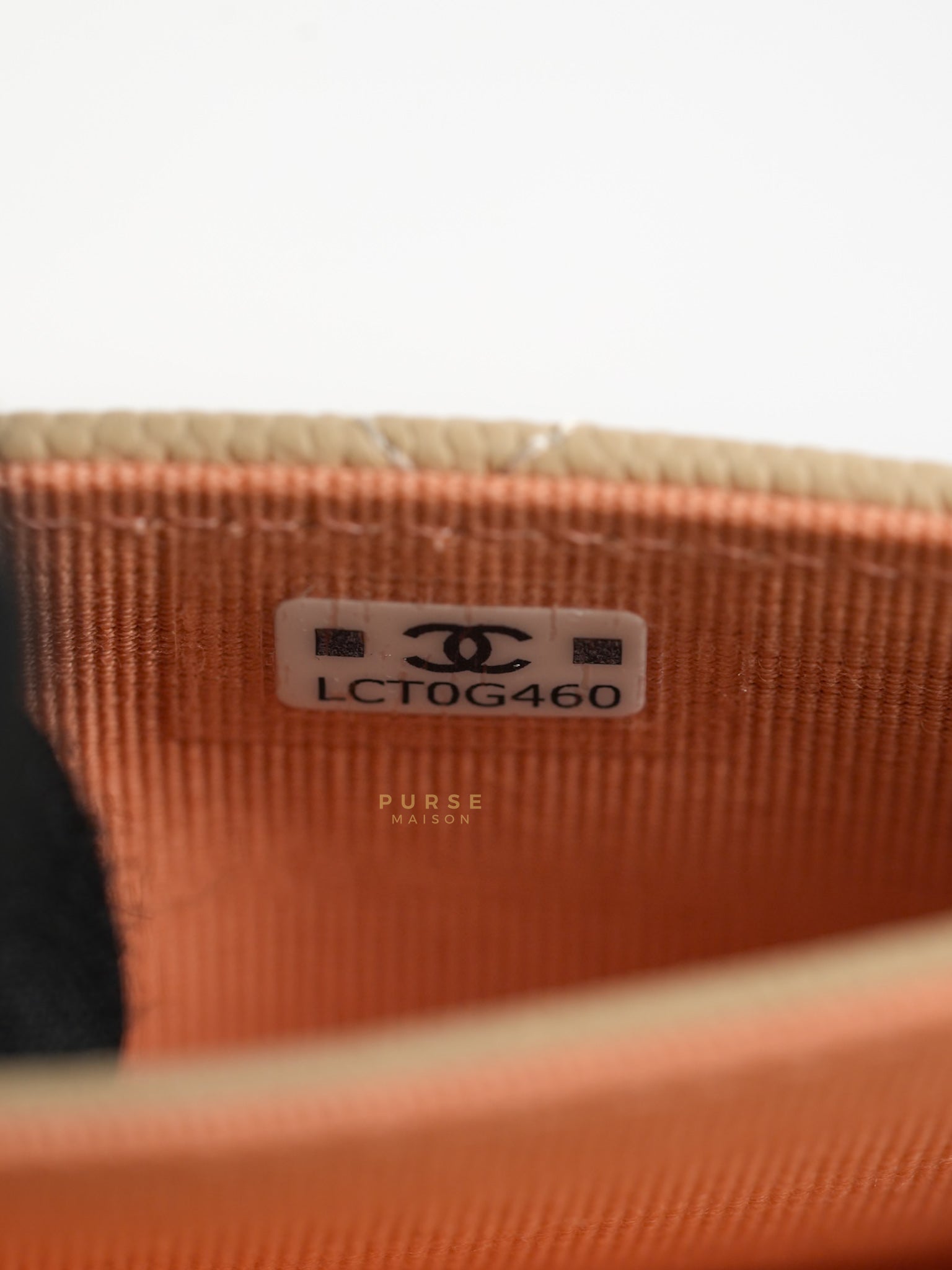 Big CC Flap Card Holder in Beige Caviar Leather Gold Hardware(Microchip) | Purse Maison Luxury Bags Shop