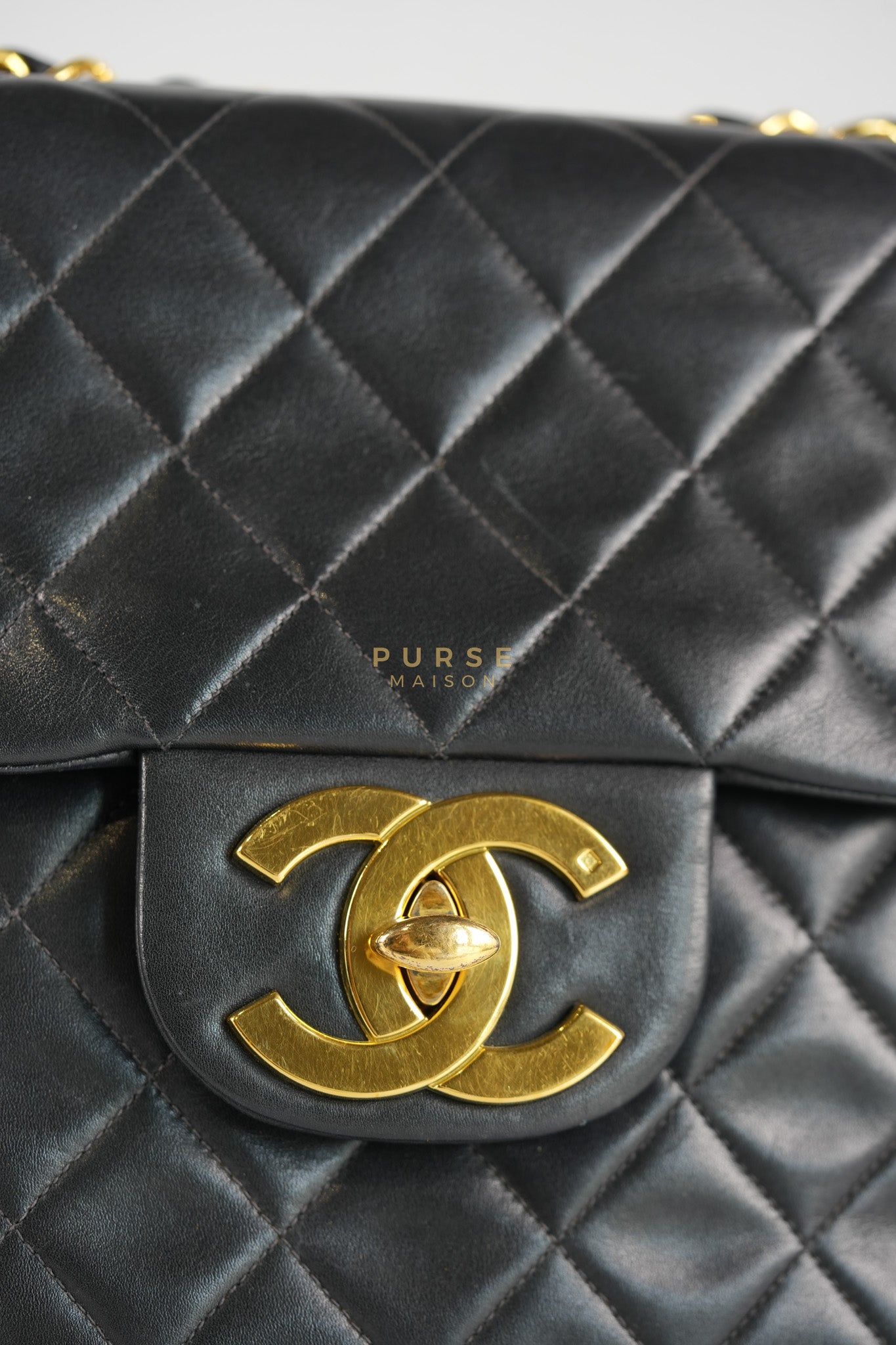 Big CC Maxi Single Flap Vintage Bagin Black Series 3 | Purse Maison Luxury Bags Shop