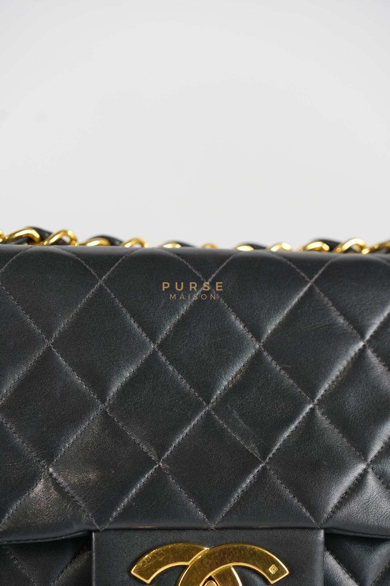 Big CC Maxi Single Flap Vintage Bagin Black Series 3 | Purse Maison Luxury Bags Shop