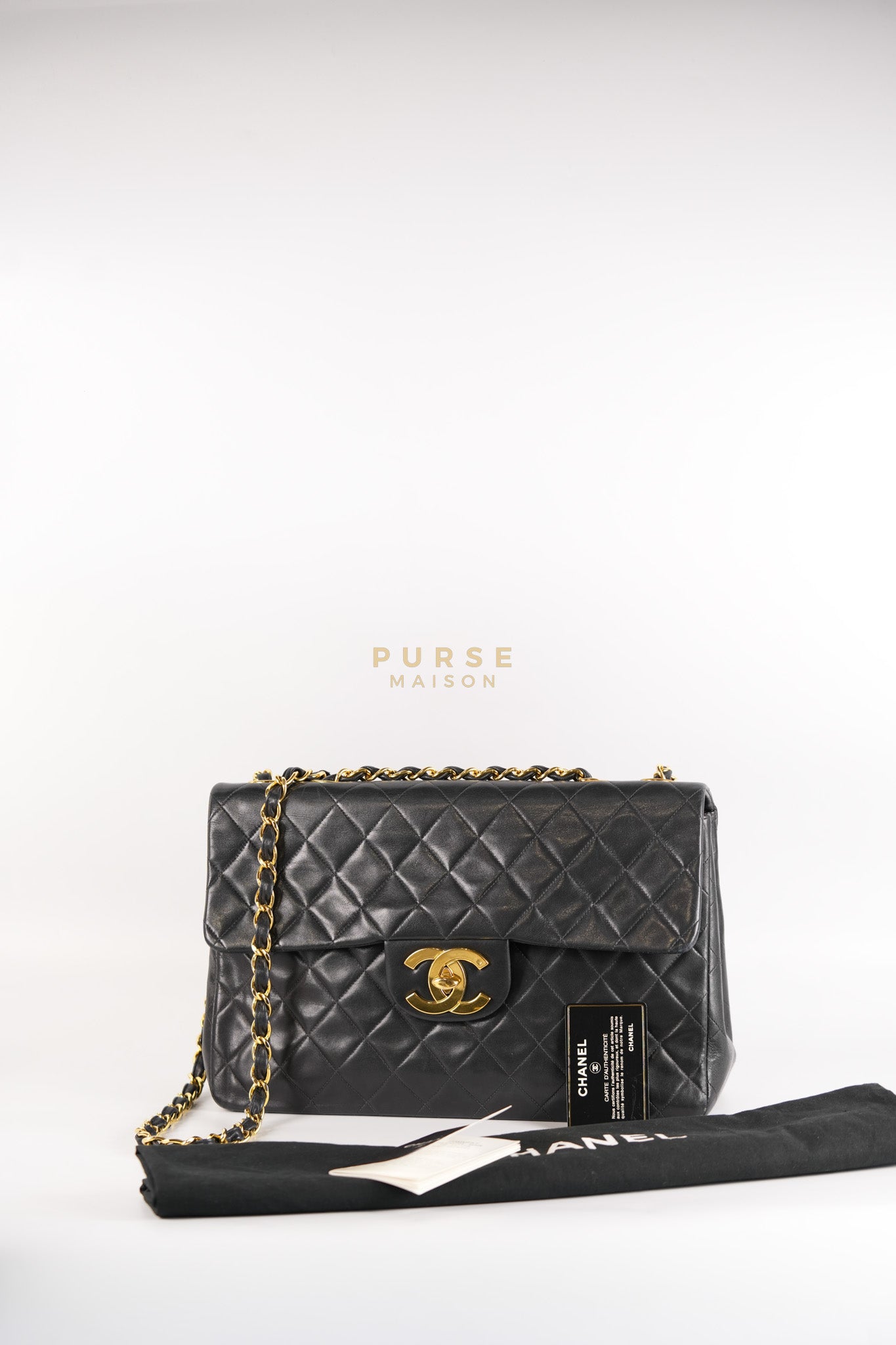 Big CC Maxi Single Flap Vintage Bagin Black Series 3 | Purse Maison Luxury Bags Shop