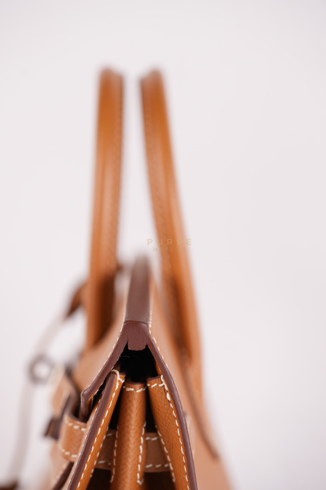 Bikrin 25 Sellier in Gold Epsom Leather and Palladium Hardware Stamp U (2022) | Purse Maison Luxury Bags Shop