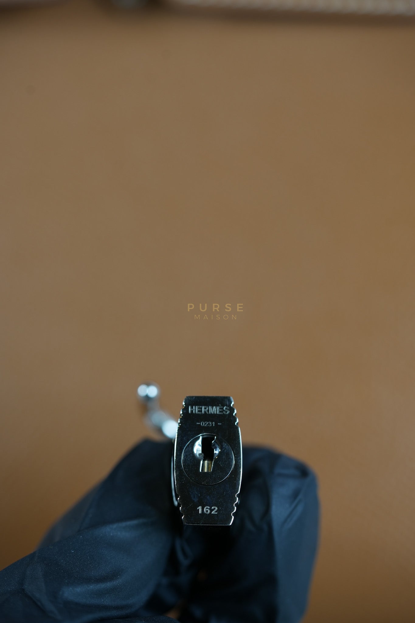 Bikrin 25 Sellier in Gold Epsom Leather and Palladium Hardware Stamp U (2022) | Purse Maison Luxury Bags Shop