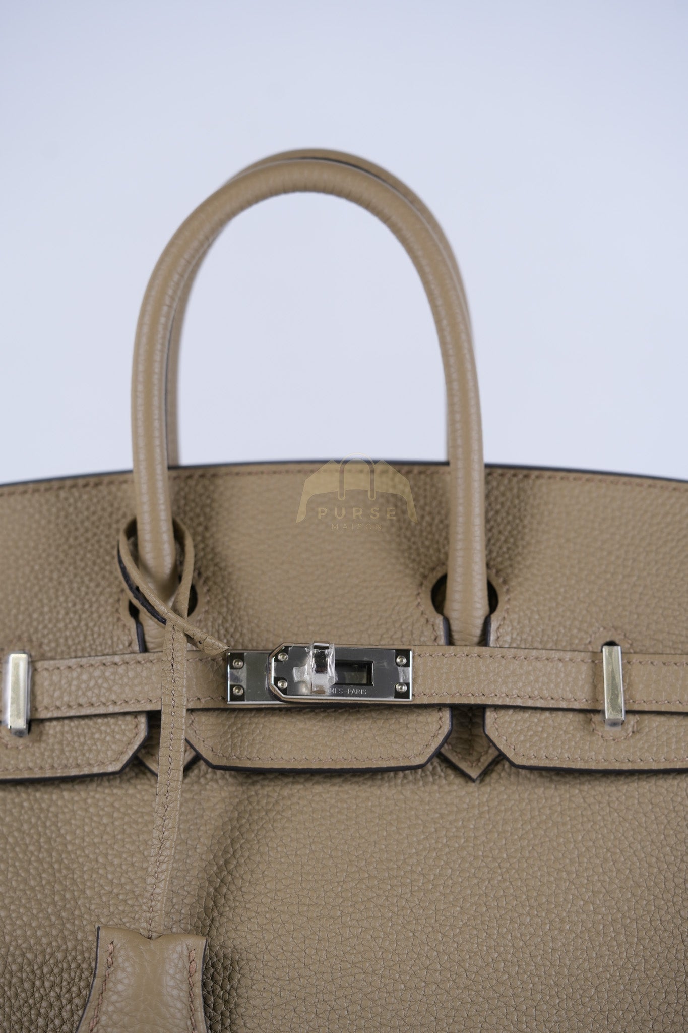 Birkin 25 Beige Marfa Togo Leather in Palladium Hardware Stamp W(2024) | Purse Maison Luxury Bags Shop