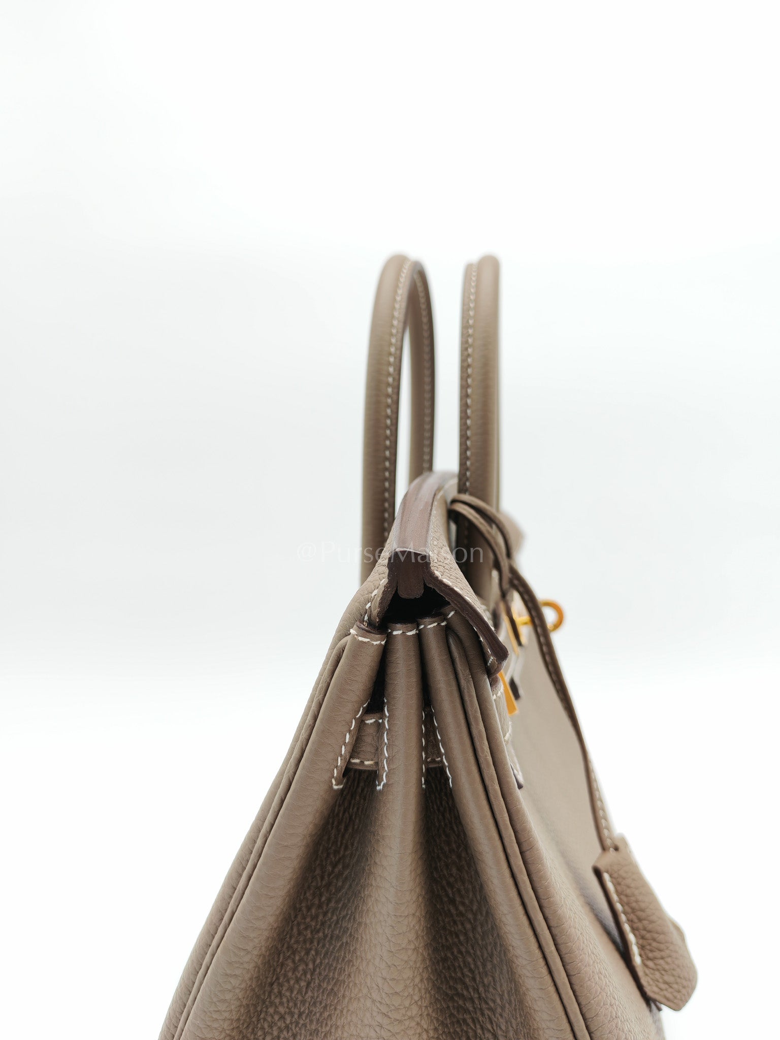 Birkin 25 Etoupe Retourne in Togo Leather and Gold Hardware Stamp D (2019) | Purse Maison Luxury Bags Shop