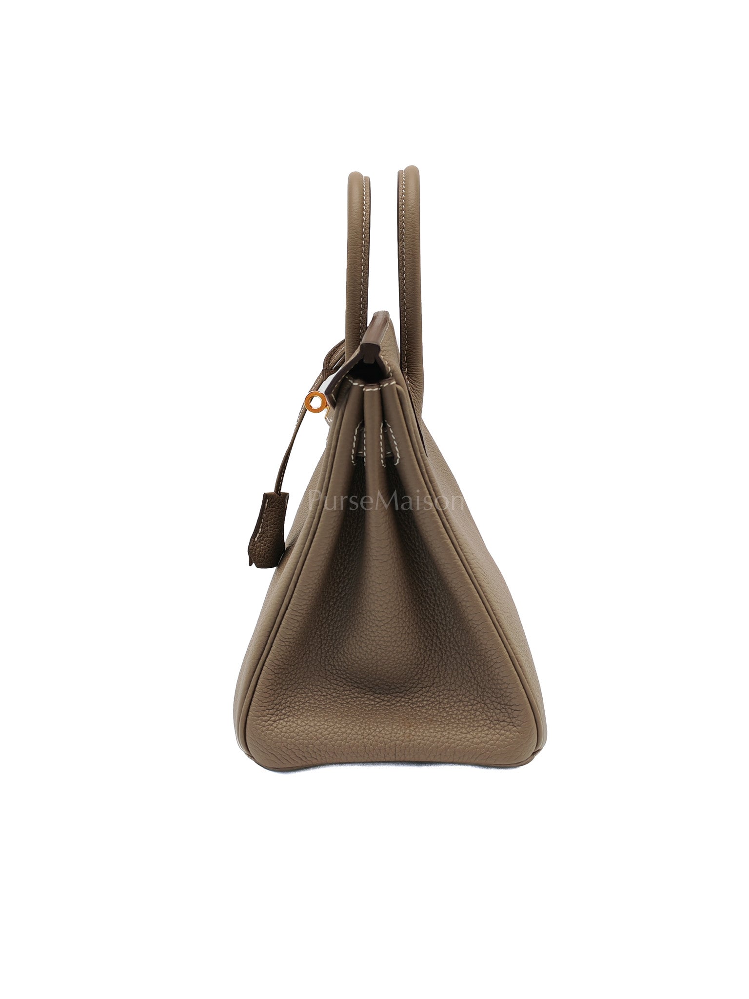 Birkin 25 Etoupe Retourne in Togo Leather and Gold Hardware Stamp D (2019) | Purse Maison Luxury Bags Shop