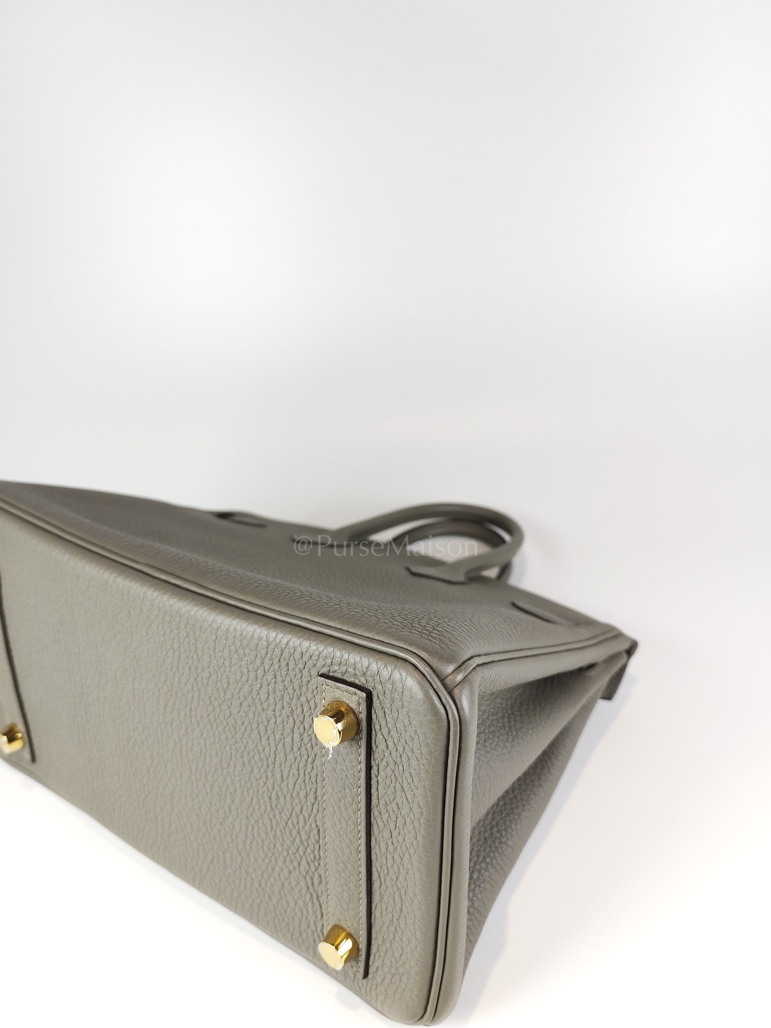 Birkin 25 Gris Meyer in Togo Leather and Gold Hardware Stamp B (2023) | Purse Maison Luxury Bags Shop