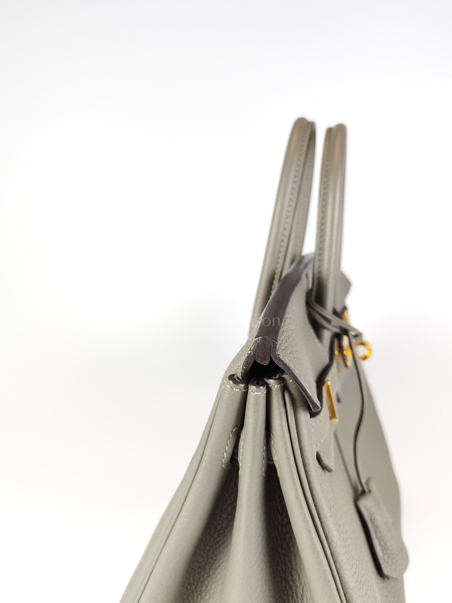 Birkin 25 Gris Meyer in Togo Leather and Gold Hardware Stamp B (2023) | Purse Maison Luxury Bags Shop