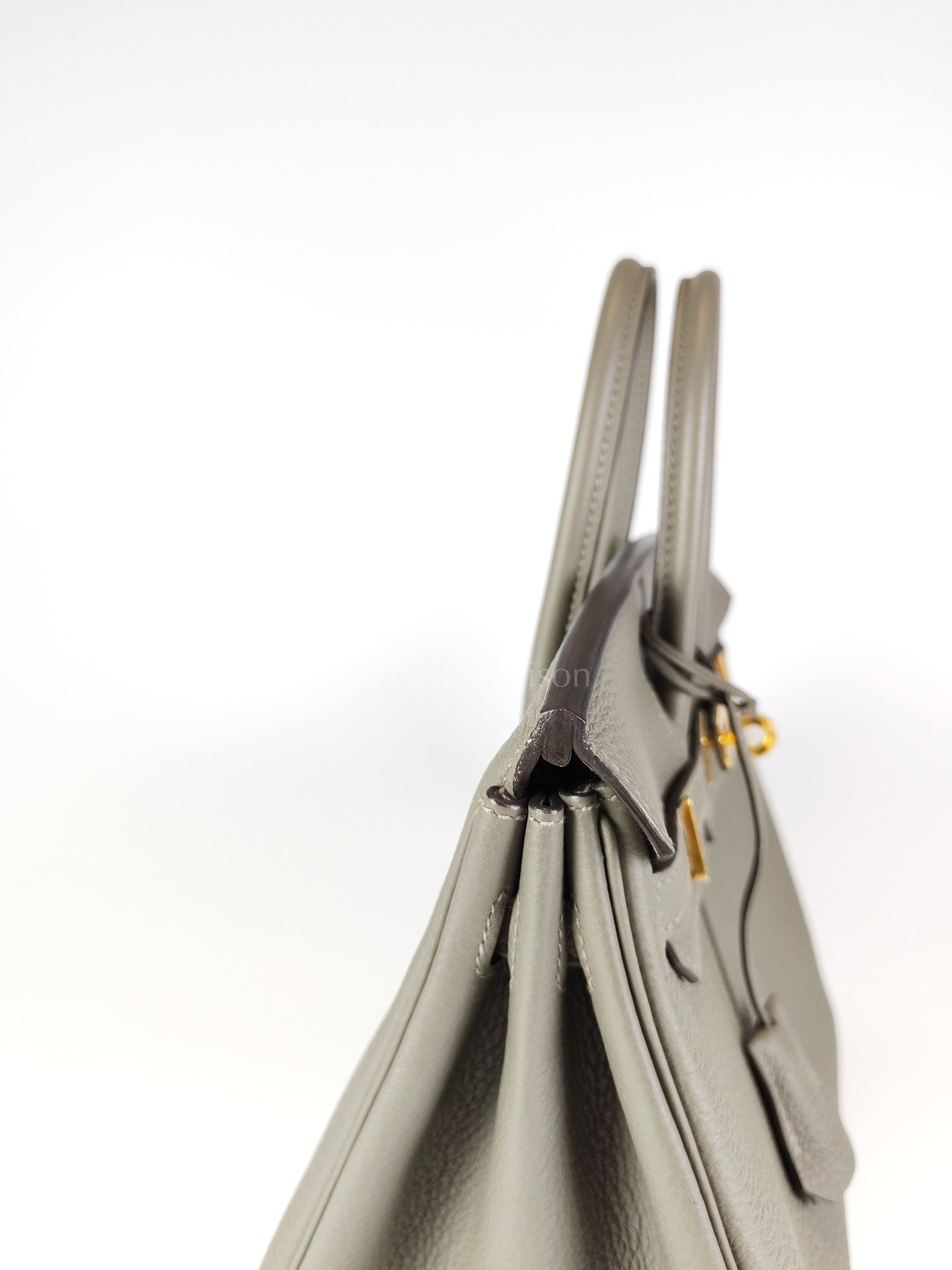 Birkin 25 Gris Meyer in Togo Leather and Gold Hardware Stamp B (2023) | Purse Maison Luxury Bags Shop