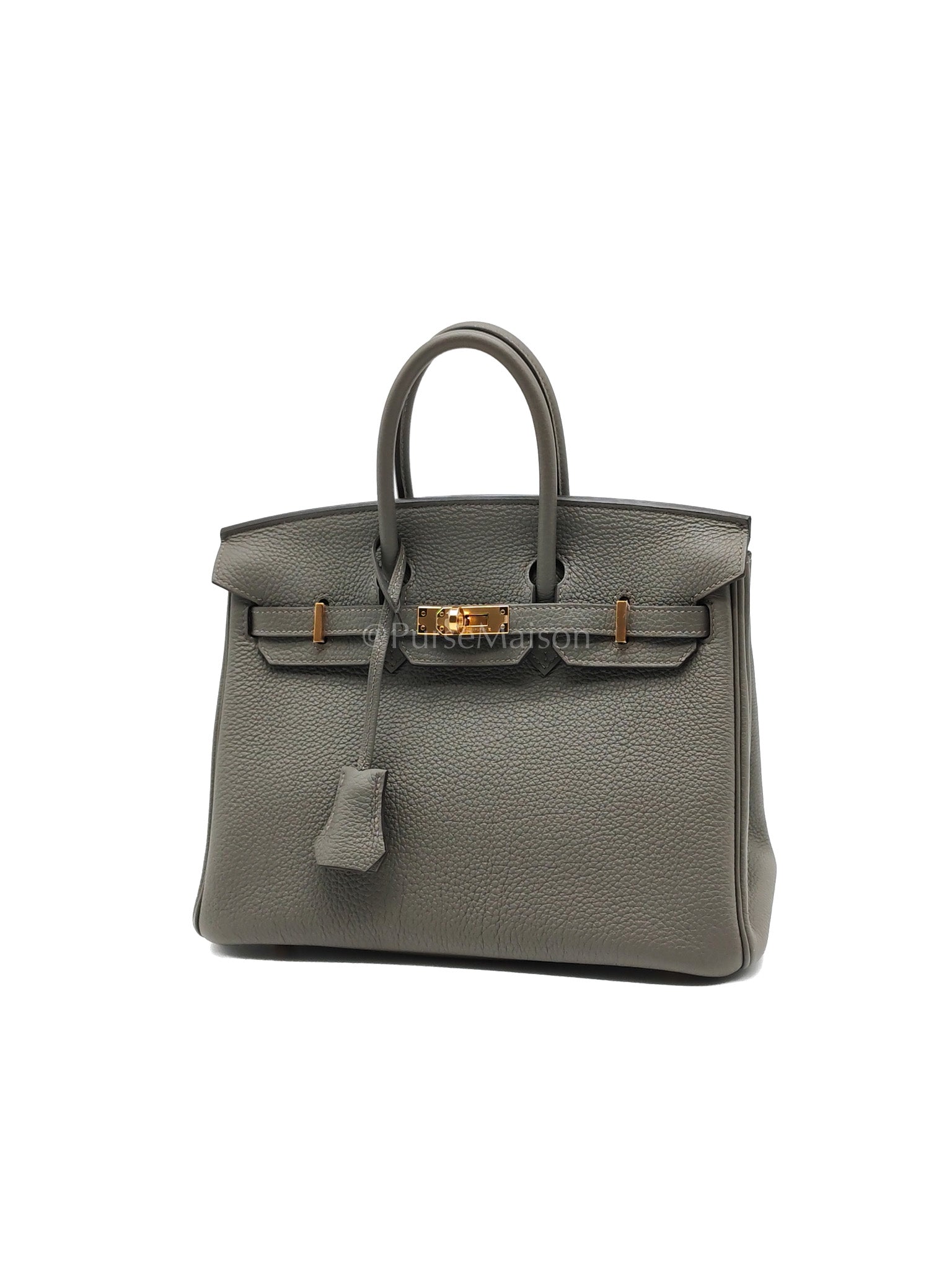 Birkin 25 Gris Meyer in Togo Leather and Gold Hardware Stamp B (2023) | Purse Maison Luxury Bags Shop