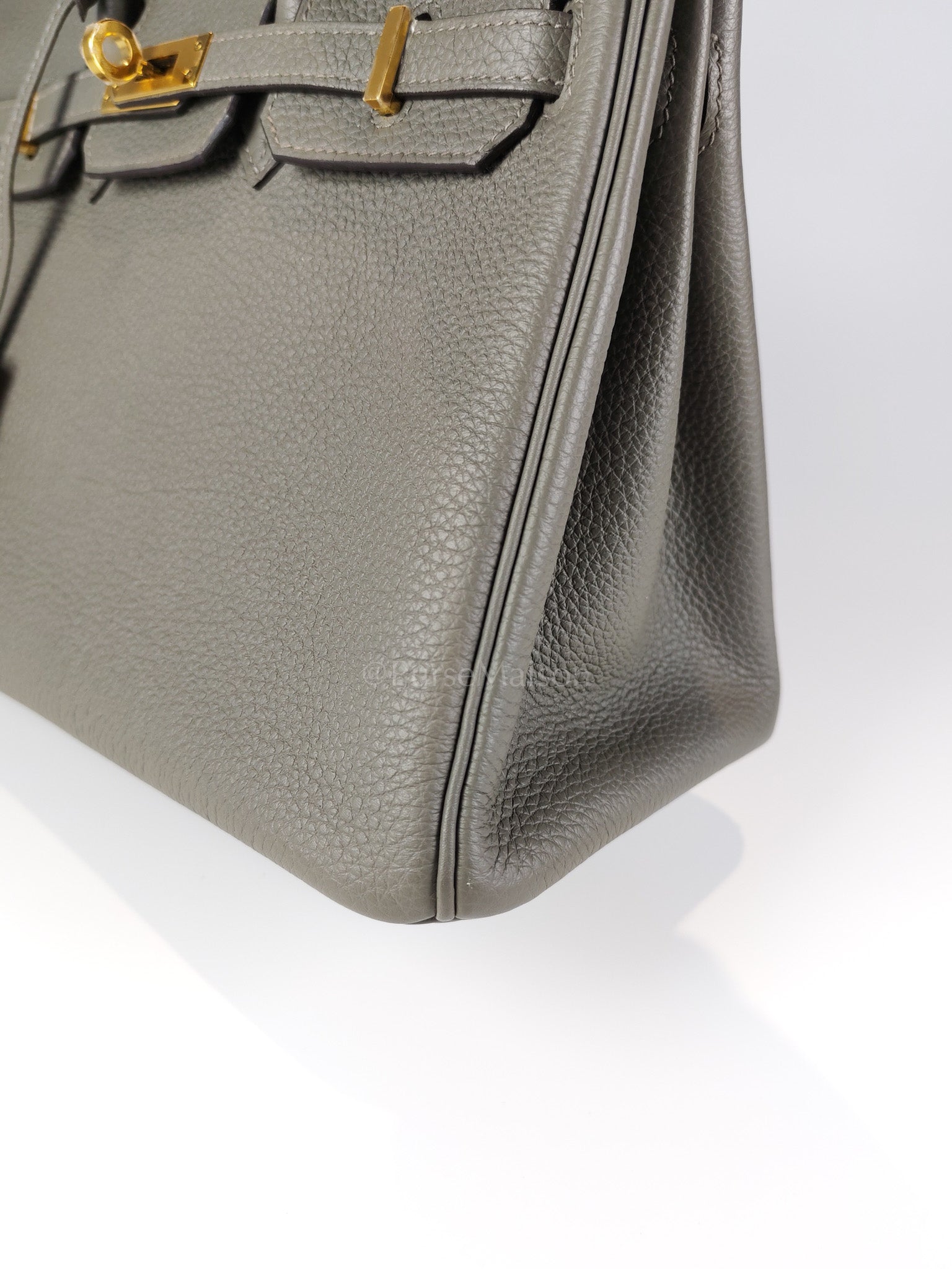 Birkin 25 Gris Meyer in Togo Leather and Gold Hardware Stamp B (2023) | Purse Maison Luxury Bags Shop