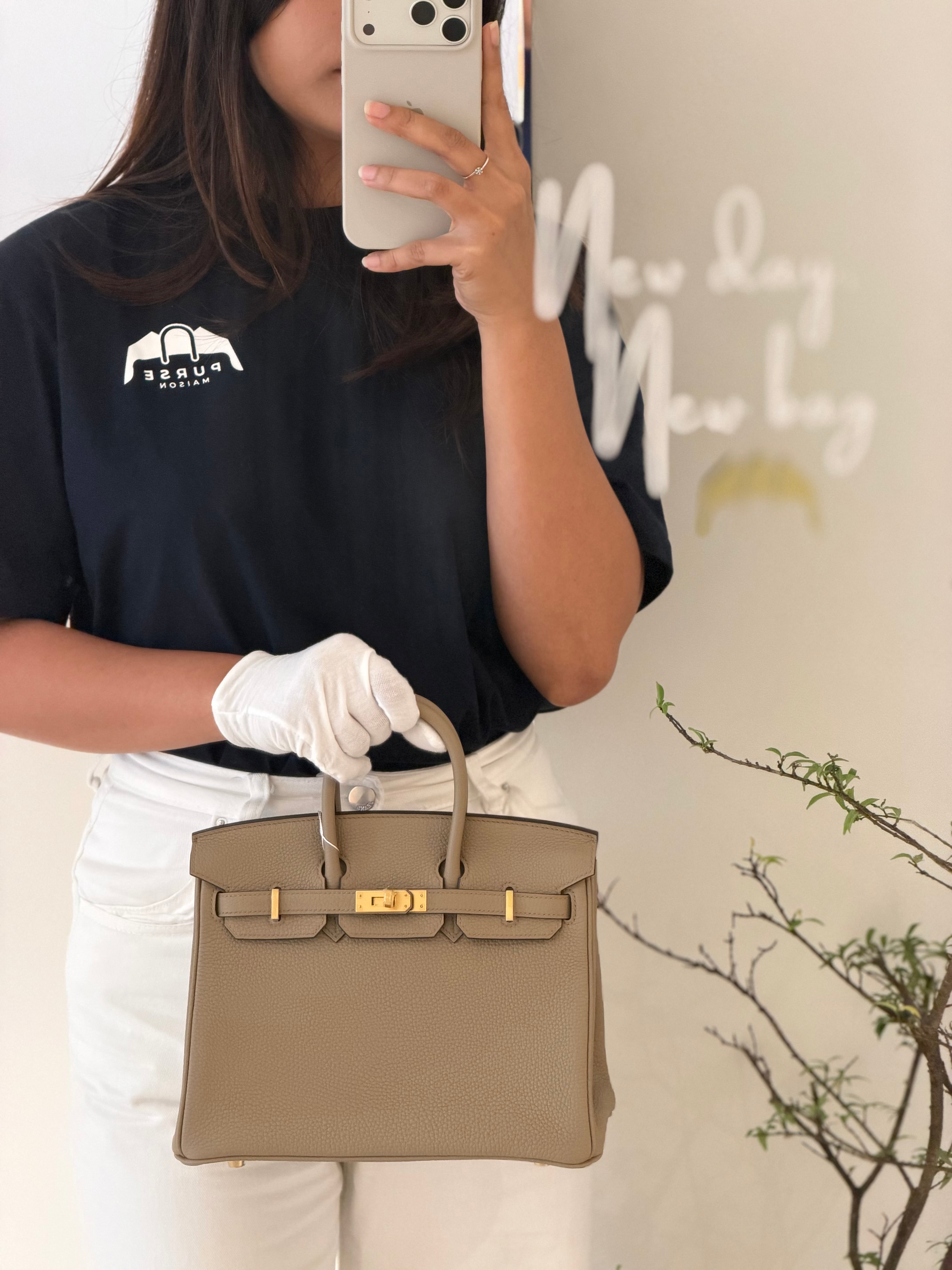 Birkin 25 in Beige Marfa Togo Leather Gold Hardware Stamp W(2024) | Purse Maison Luxury Bags Shop