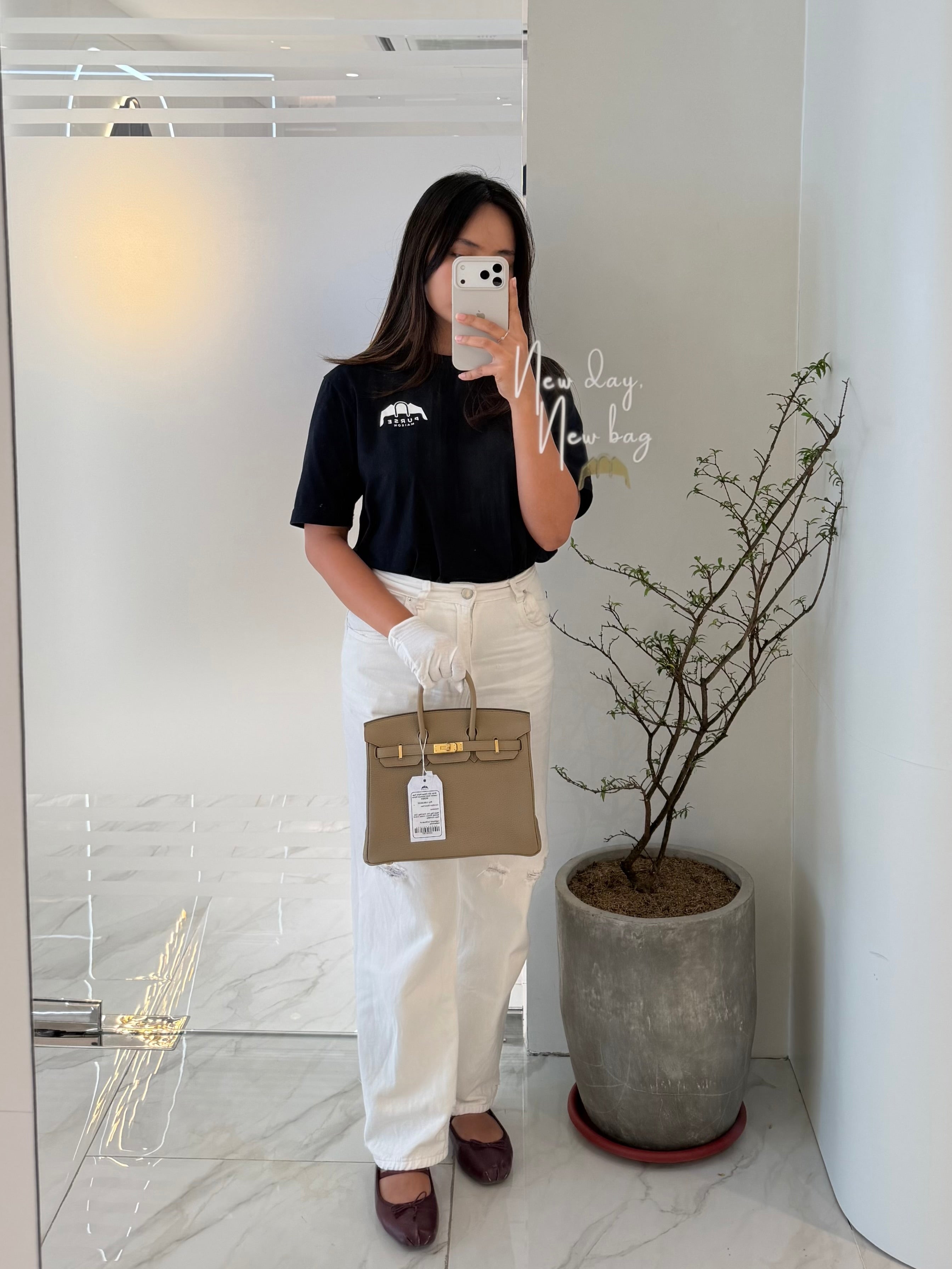 Birkin 25 in Beige Marfa Togo Leather Gold Hardware Stamp W(2024) | Purse Maison Luxury Bags Shop