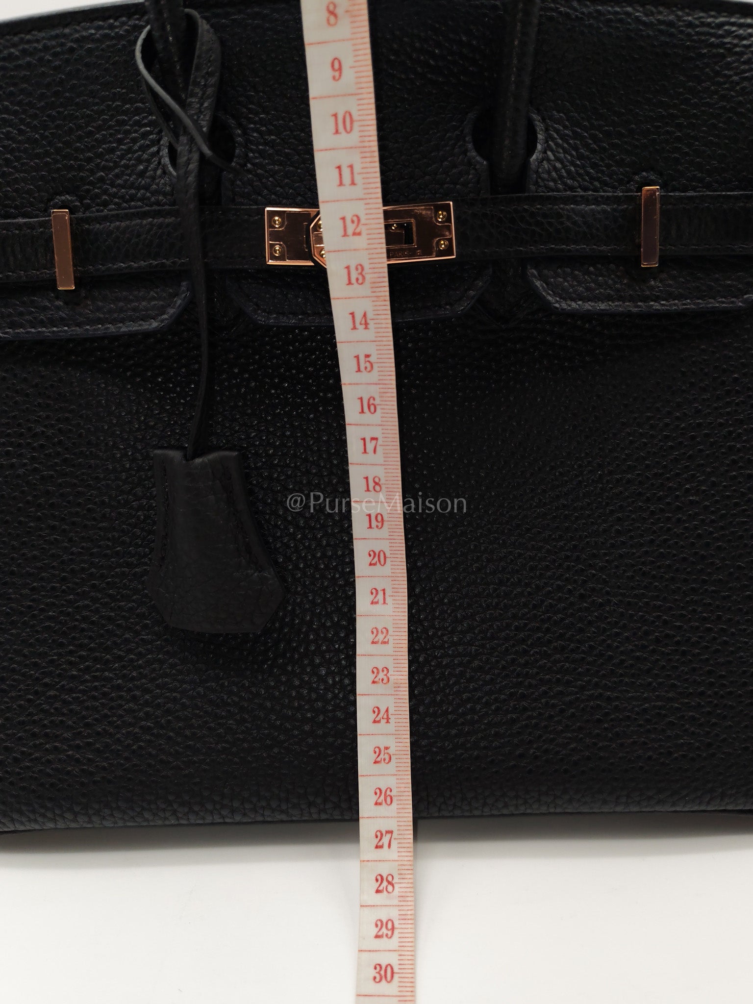 Birkin 25 in Black/Noir Togo Leather & Rose Gold Hardware Stamp Y(2020) | Purse Maison Luxury Bags Shop