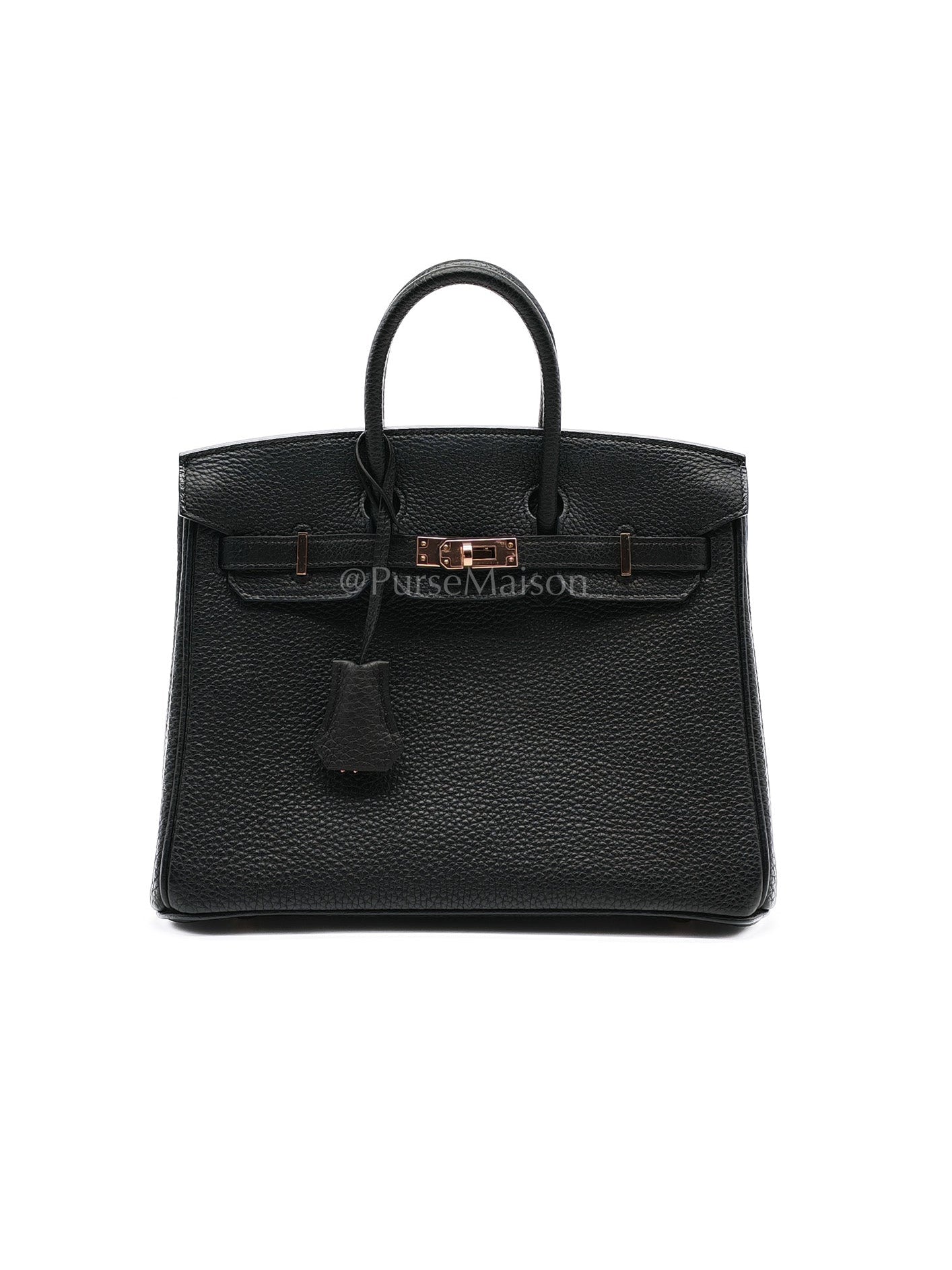 Birkin 25 in Black/Noir Togo Leather & Rose Gold Hardware Stamp Y(2020) | Purse Maison Luxury Bags Shop