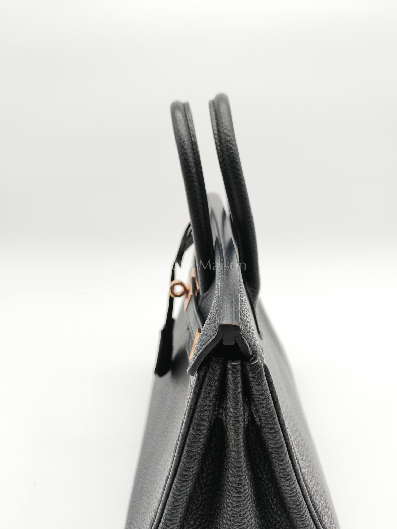 Birkin 25 in Black/Noir Togo Leather & Rose Gold Hardware Stamp Y(2020) | Purse Maison Luxury Bags Shop