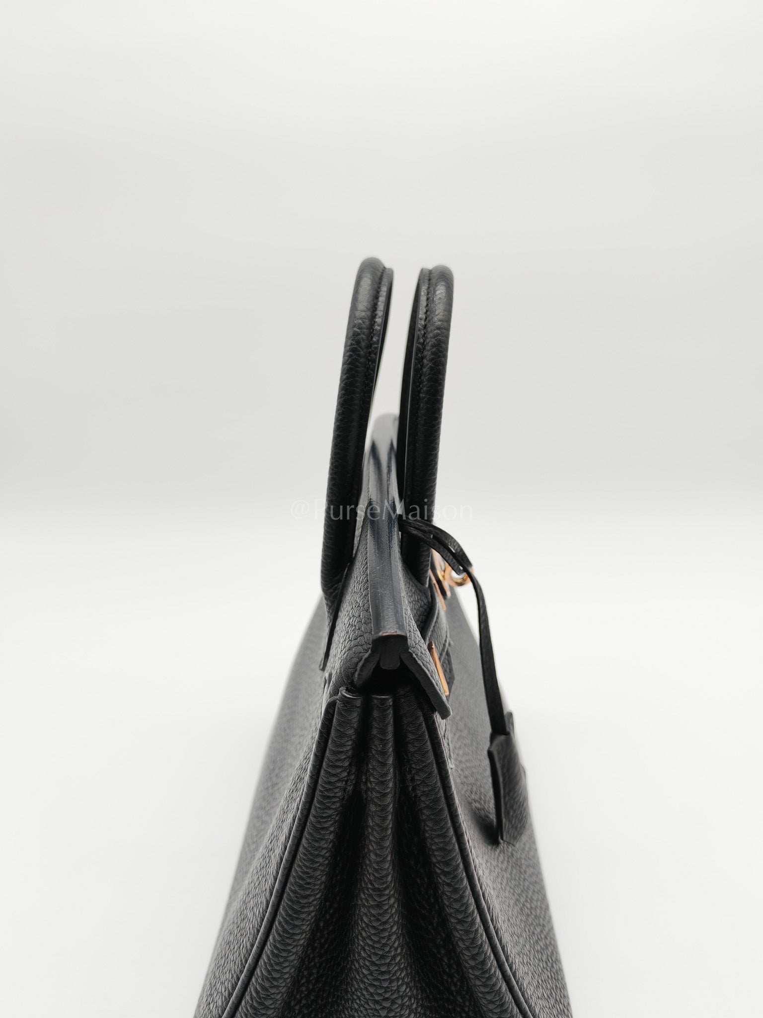 Birkin 25 in Black/Noir Togo Leather & Rose Gold Hardware Stamp Y(2020) | Purse Maison Luxury Bags Shop