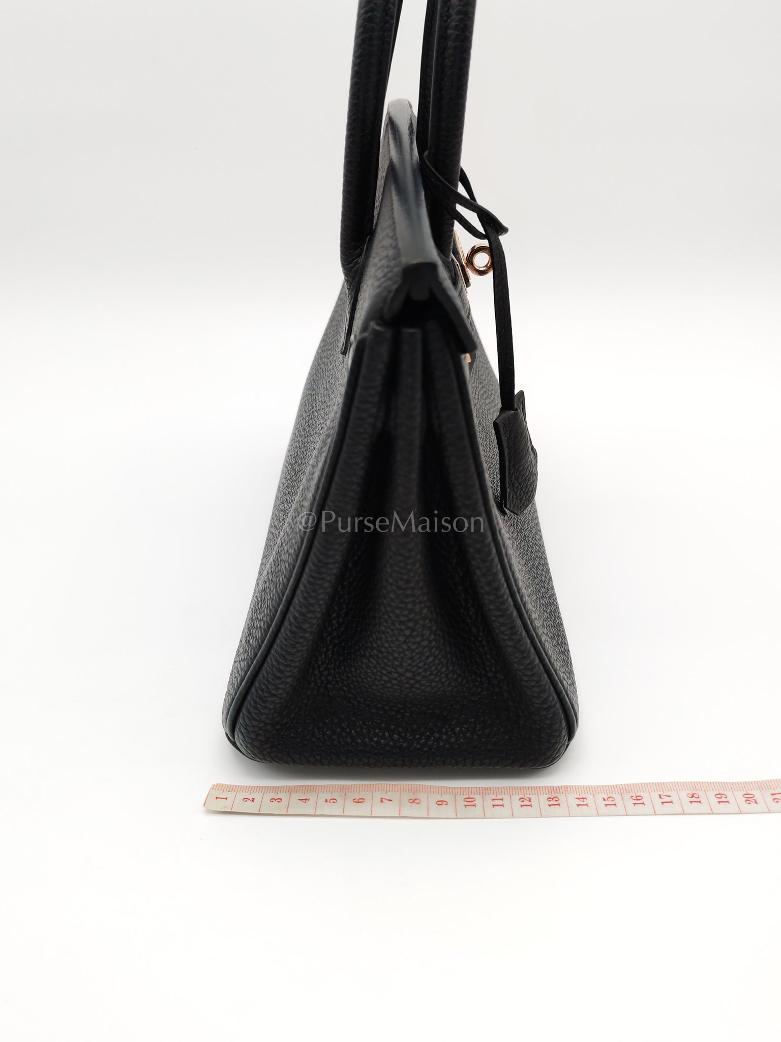 Birkin 25 in Black/Noir Togo Leather & Rose Gold Hardware Stamp Y(2020) | Purse Maison Luxury Bags Shop