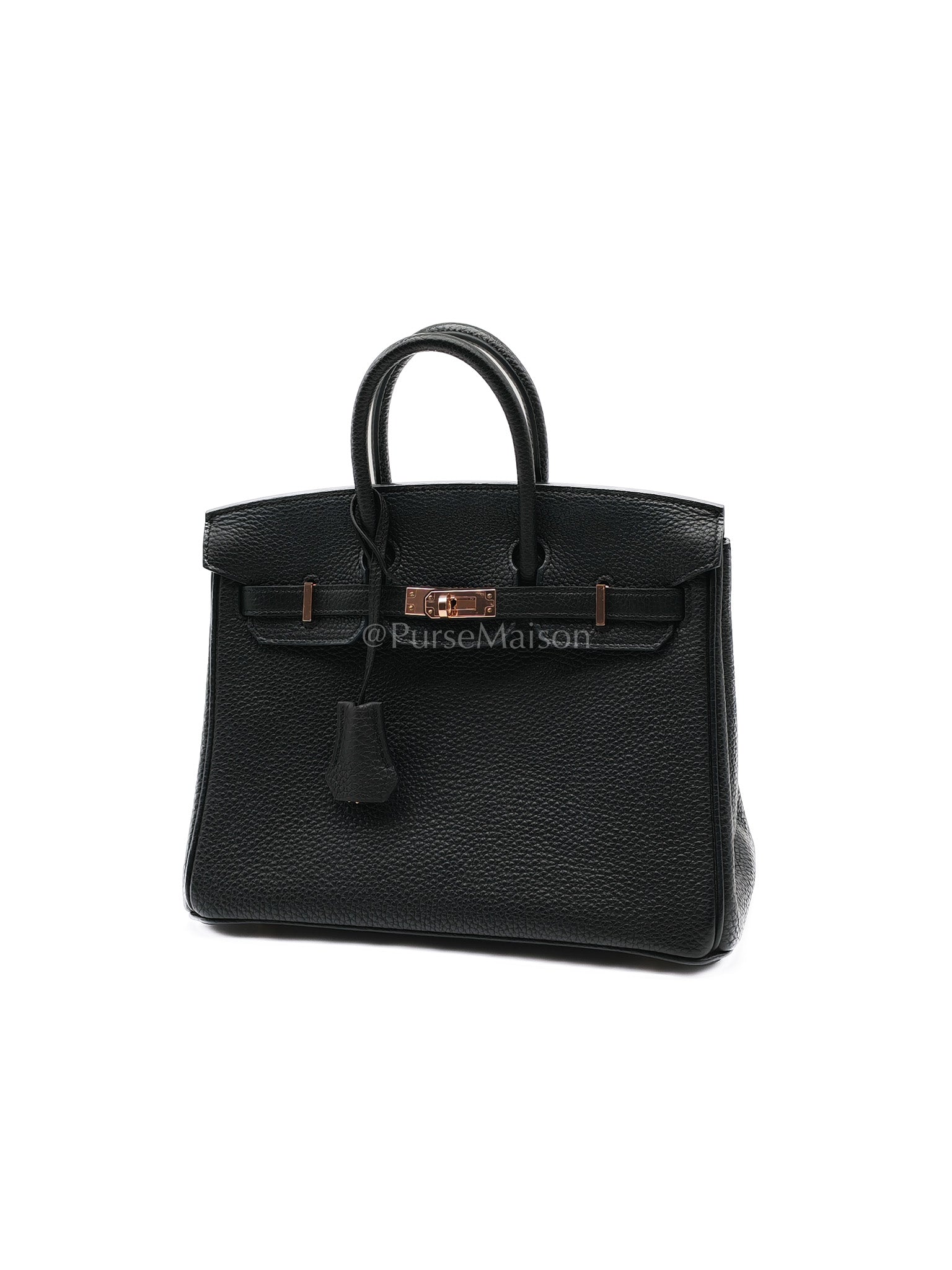 Birkin 25 in Black/Noir Togo Leather & Rose Gold Hardware Stamp Y(2020) | Purse Maison Luxury Bags Shop