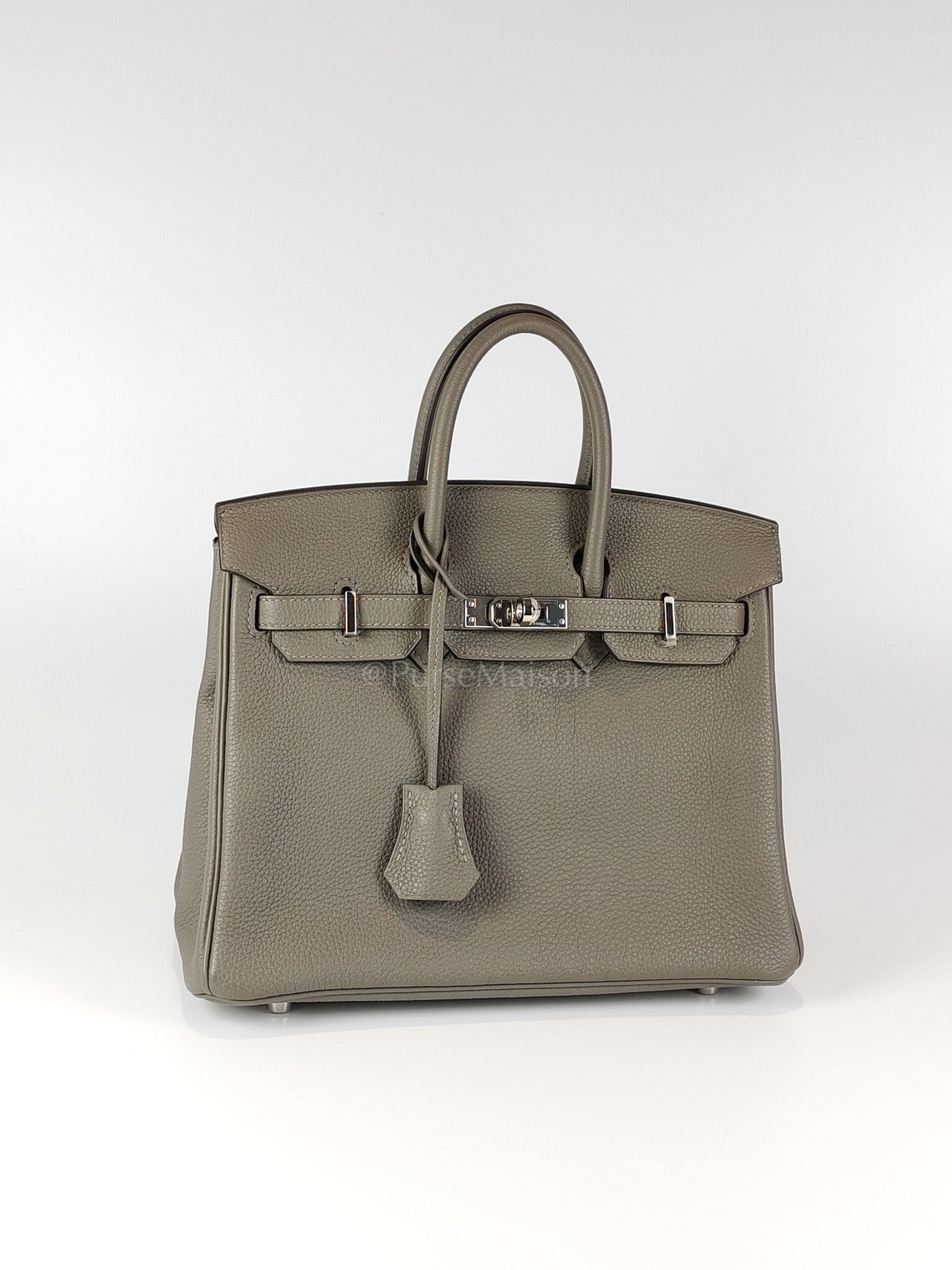 Birkin 25 in Gris Meyer Togo Leather and Palladium Hardware Stamp U(2022) | Purse Maison Luxury Bags Shop