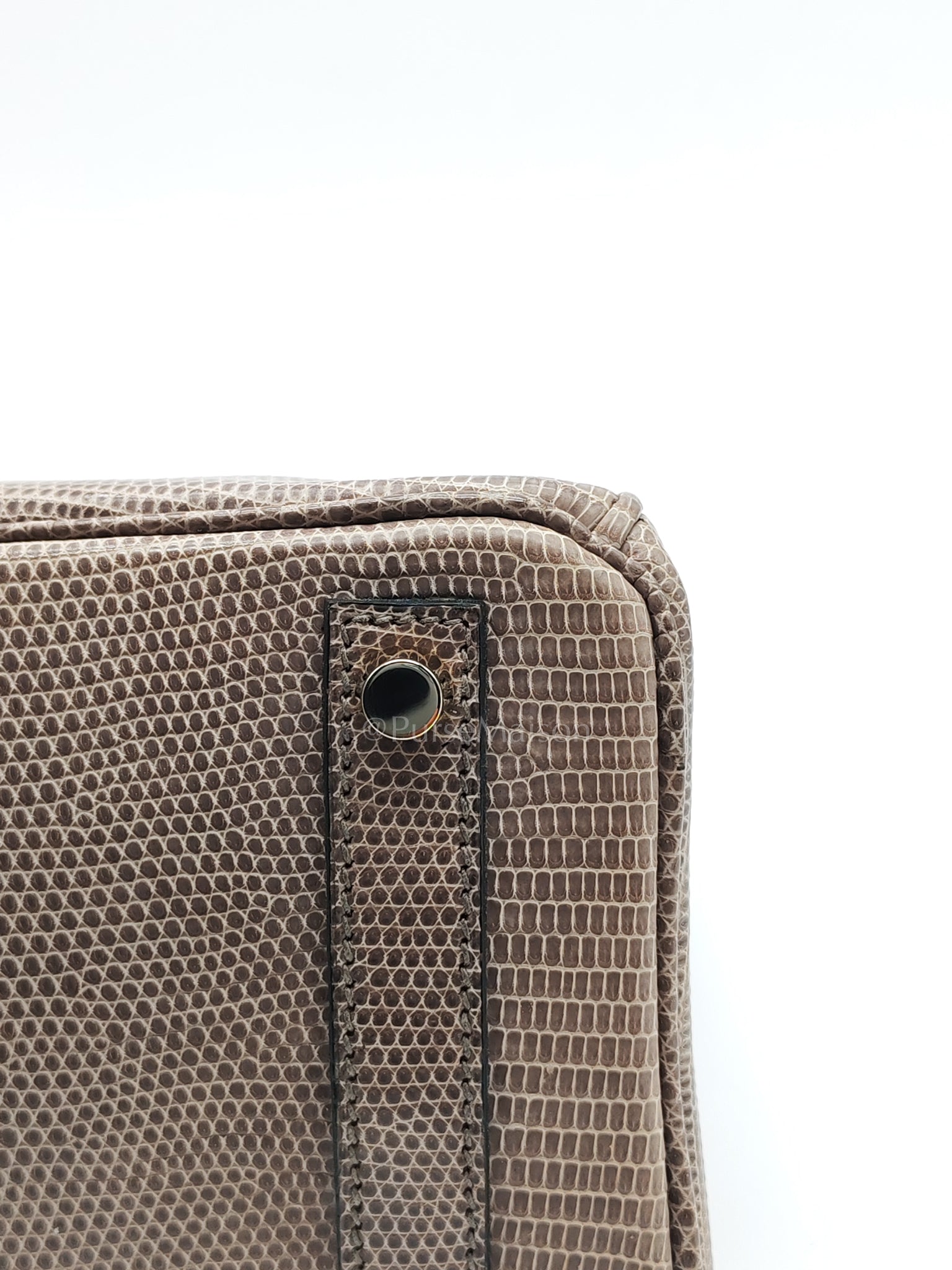 Birkin 25 Lizard Gris Tourterelle Gold Hardware Stamp P (2012) | Purse Maison Luxury Bags Shop