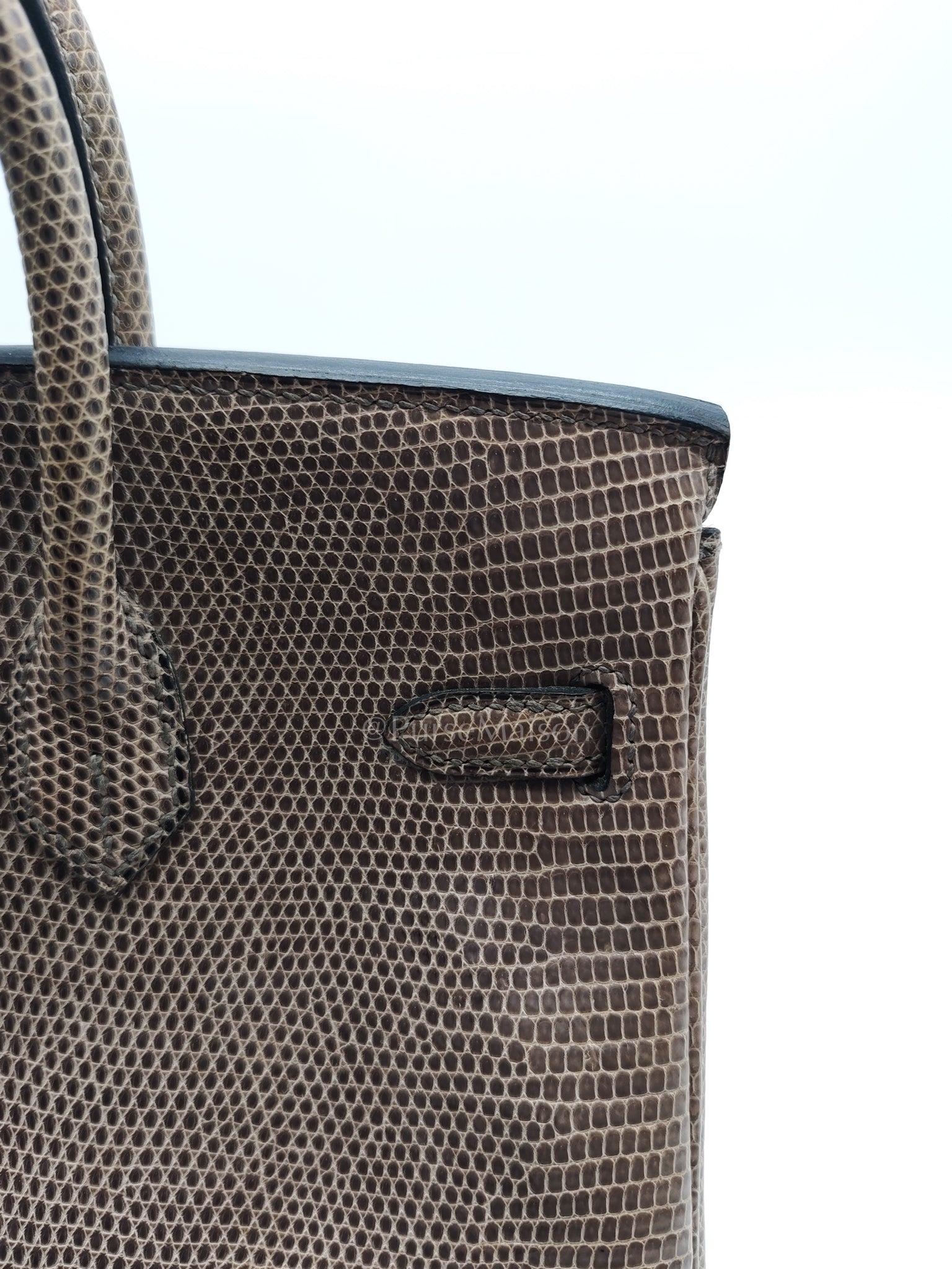 Birkin 25 Lizard Gris Tourterelle Gold Hardware Stamp P (2012) | Purse Maison Luxury Bags Shop