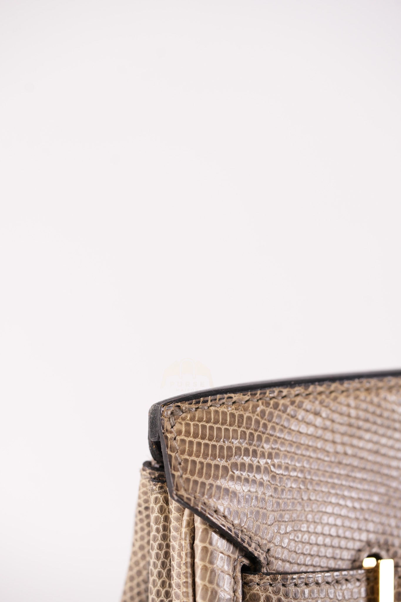Birkin 25 Lizard Gris Tourterelle Gold hardware Stamp P (2012) | Purse Maison Luxury Bags Shop