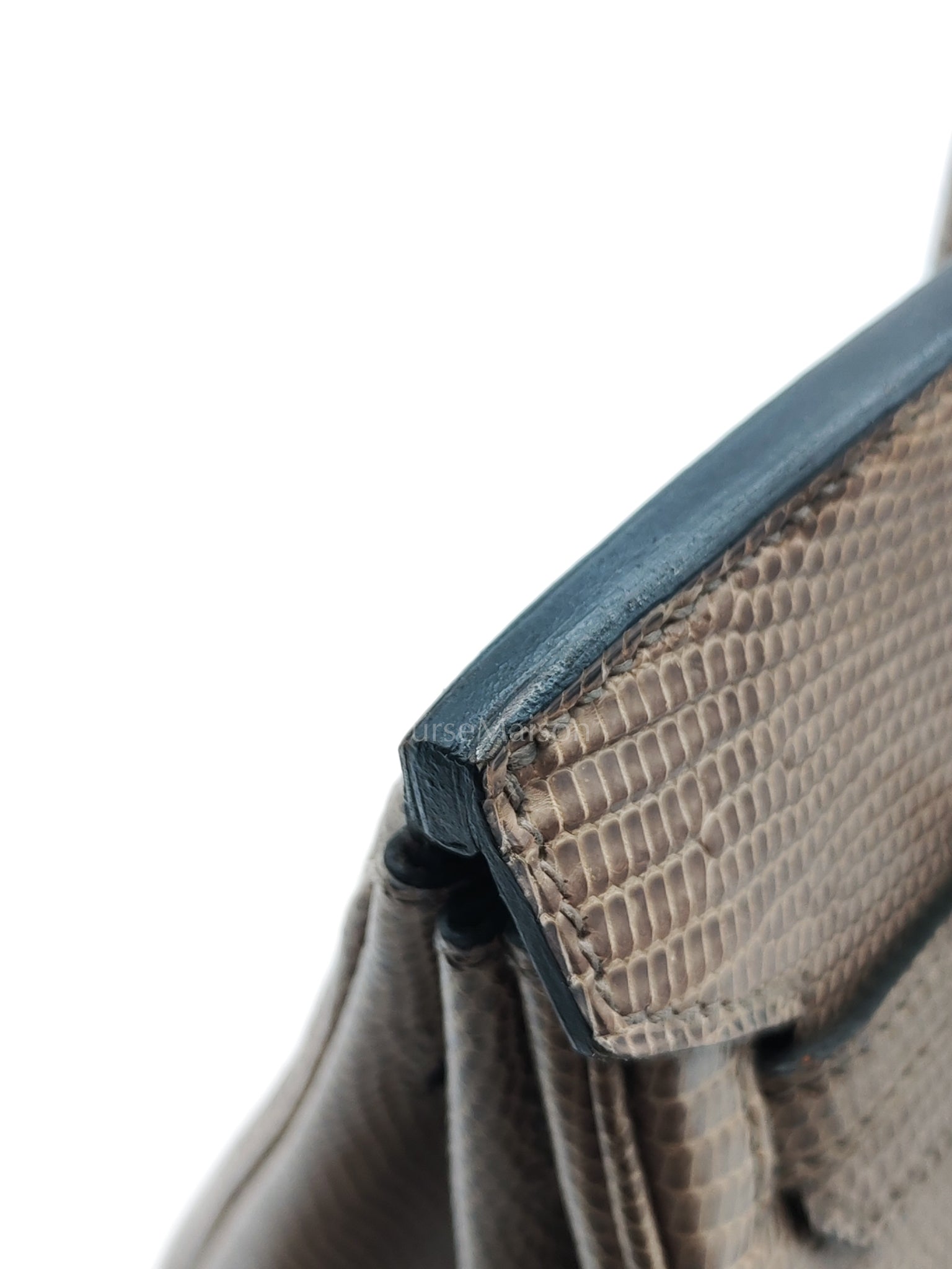 Birkin 25 Lizard Gris Tourterelle Gold Hardware Stamp P (2012) | Purse Maison Luxury Bags Shop