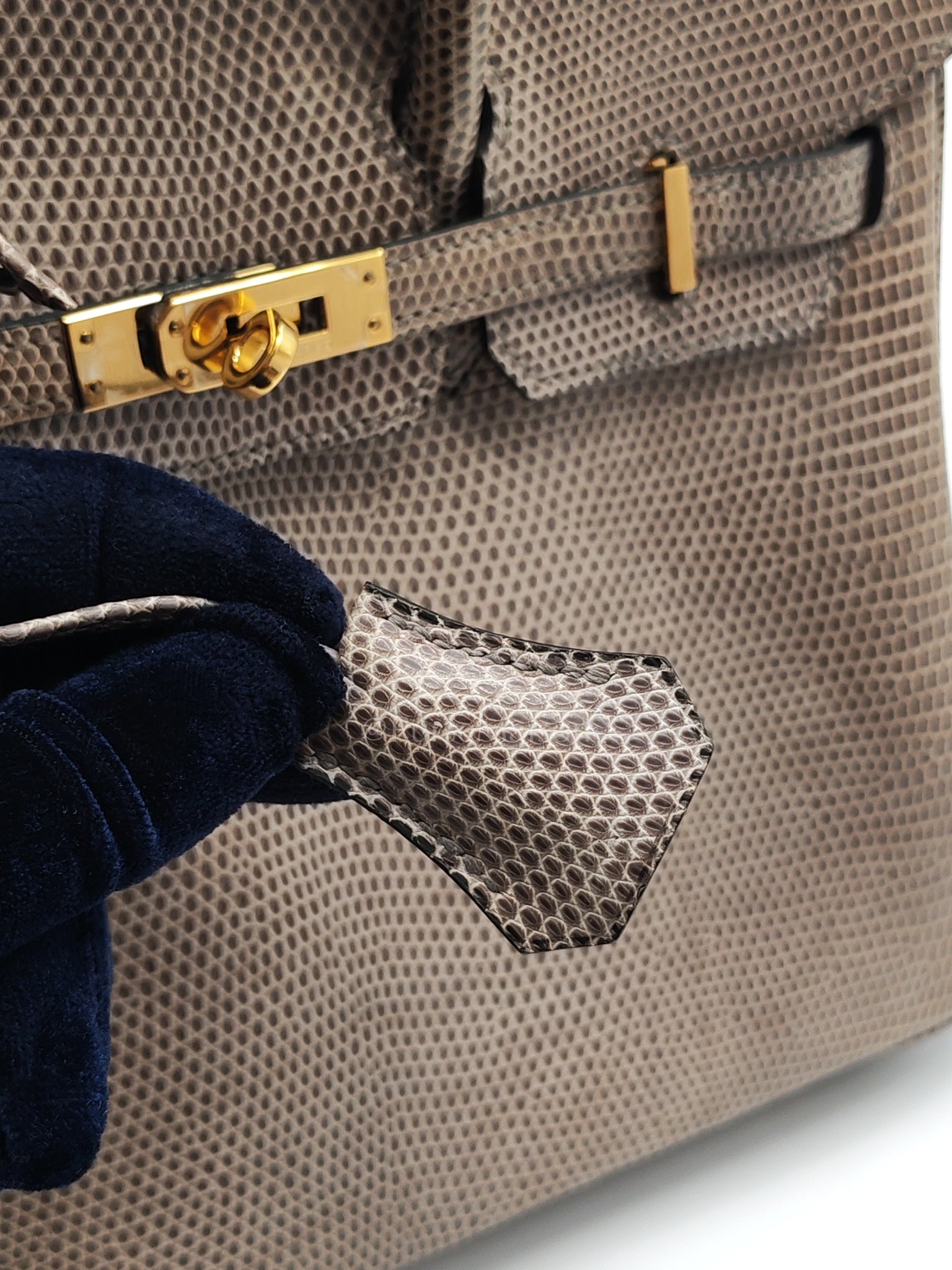 Birkin 25 Lizard Gris Tourterelle Gold Hardware Stamp P (2012) | Purse Maison Luxury Bags Shop