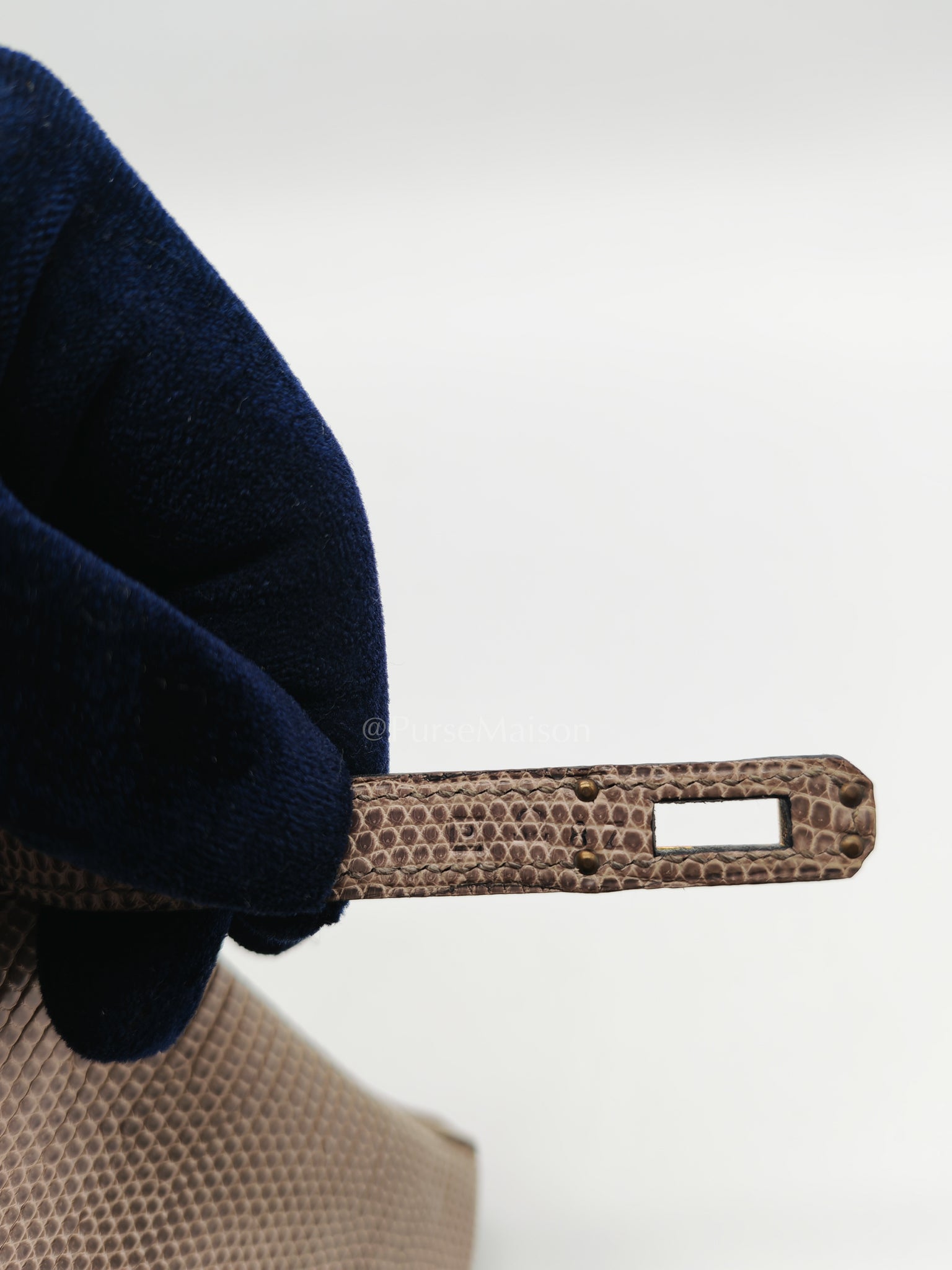 Birkin 25 Lizard Gris Tourterelle Gold Hardware Stamp P (2012) | Purse Maison Luxury Bags Shop