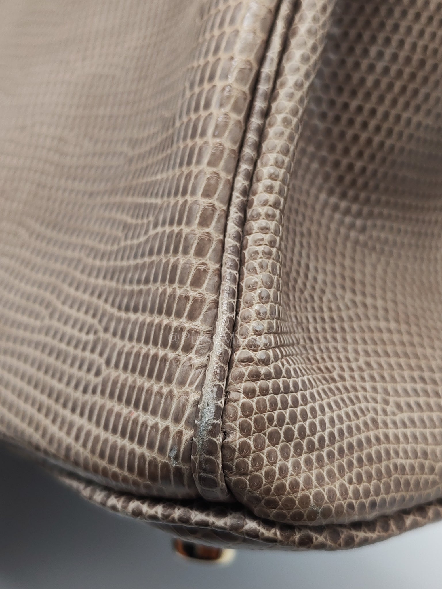 Birkin 25 Lizard Gris Tourterelle Gold Hardware Stamp P (2012) | Purse Maison Luxury Bags Shop