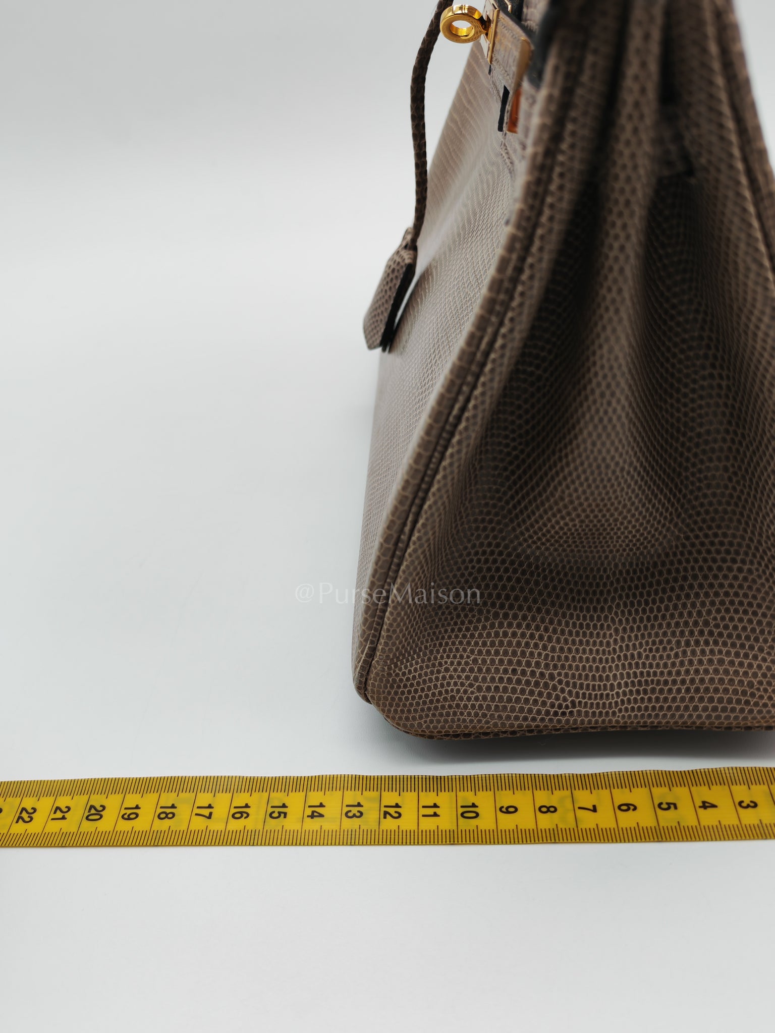 Birkin 25 Lizard Gris Tourterelle Gold Hardware Stamp P (2012) | Purse Maison Luxury Bags Shop