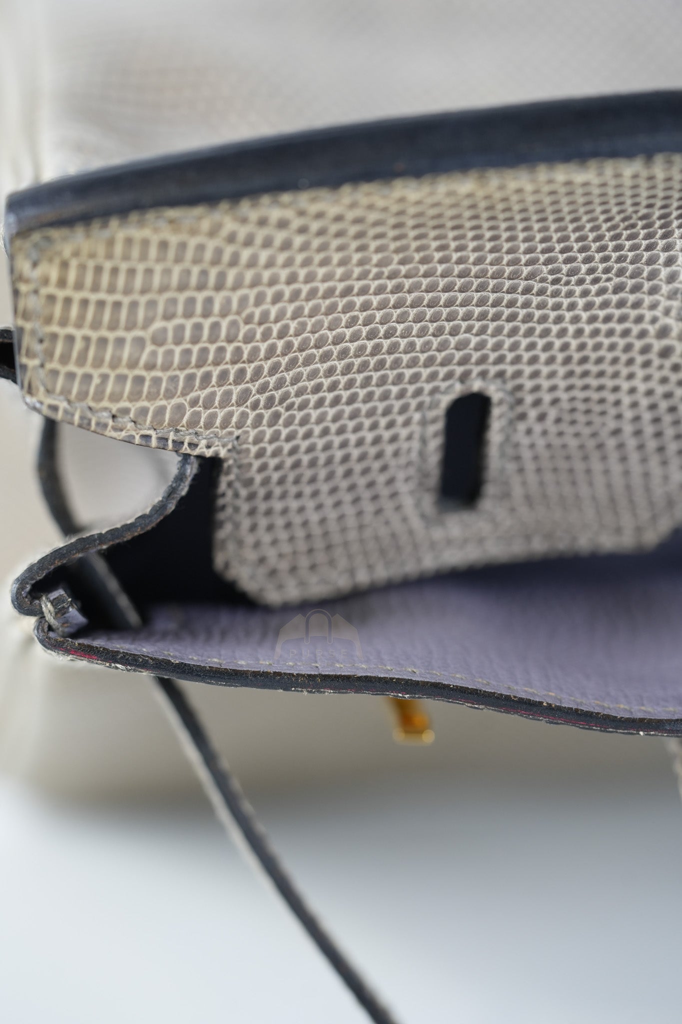 Birkin 25 Lizard Gris Tourterelle Gold hardware Stamp P (2012) | Purse Maison Luxury Bags Shop