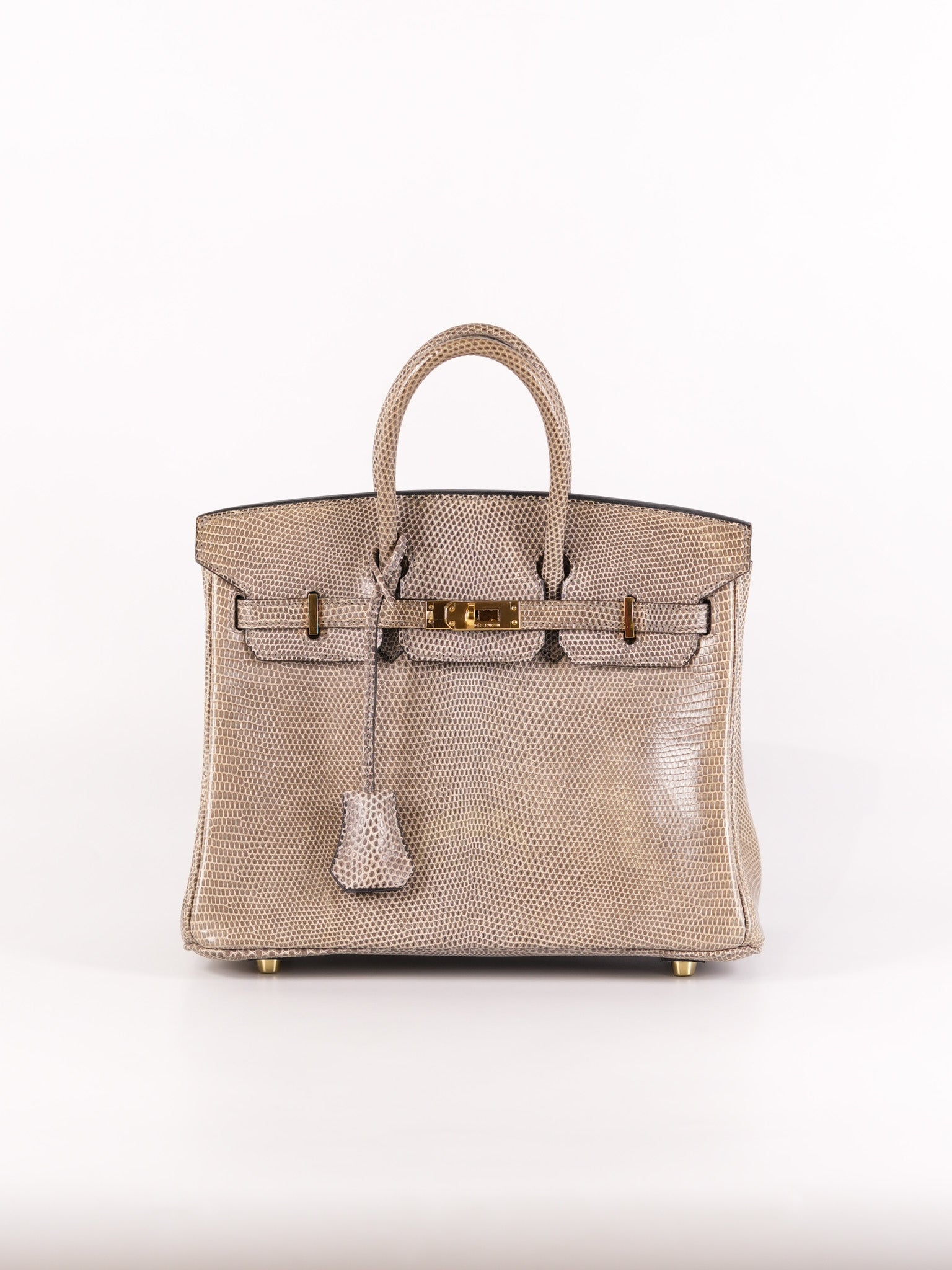 Birkin 25 Lizard Gris Tourterelle Gold hardware Stamp P (2012) | Purse Maison Luxury Bags Shop
