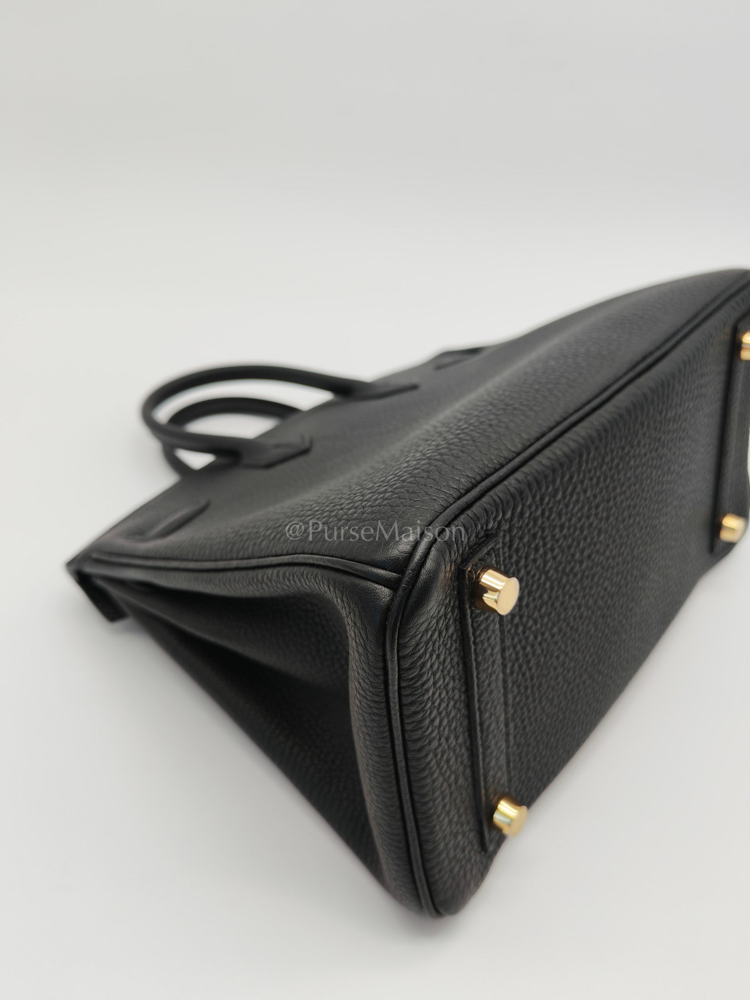 Birkin 25 Retourne Black in Togo Leather and Gold Hardware Stamp D (2019) | Purse Maison Luxury Bags Shop