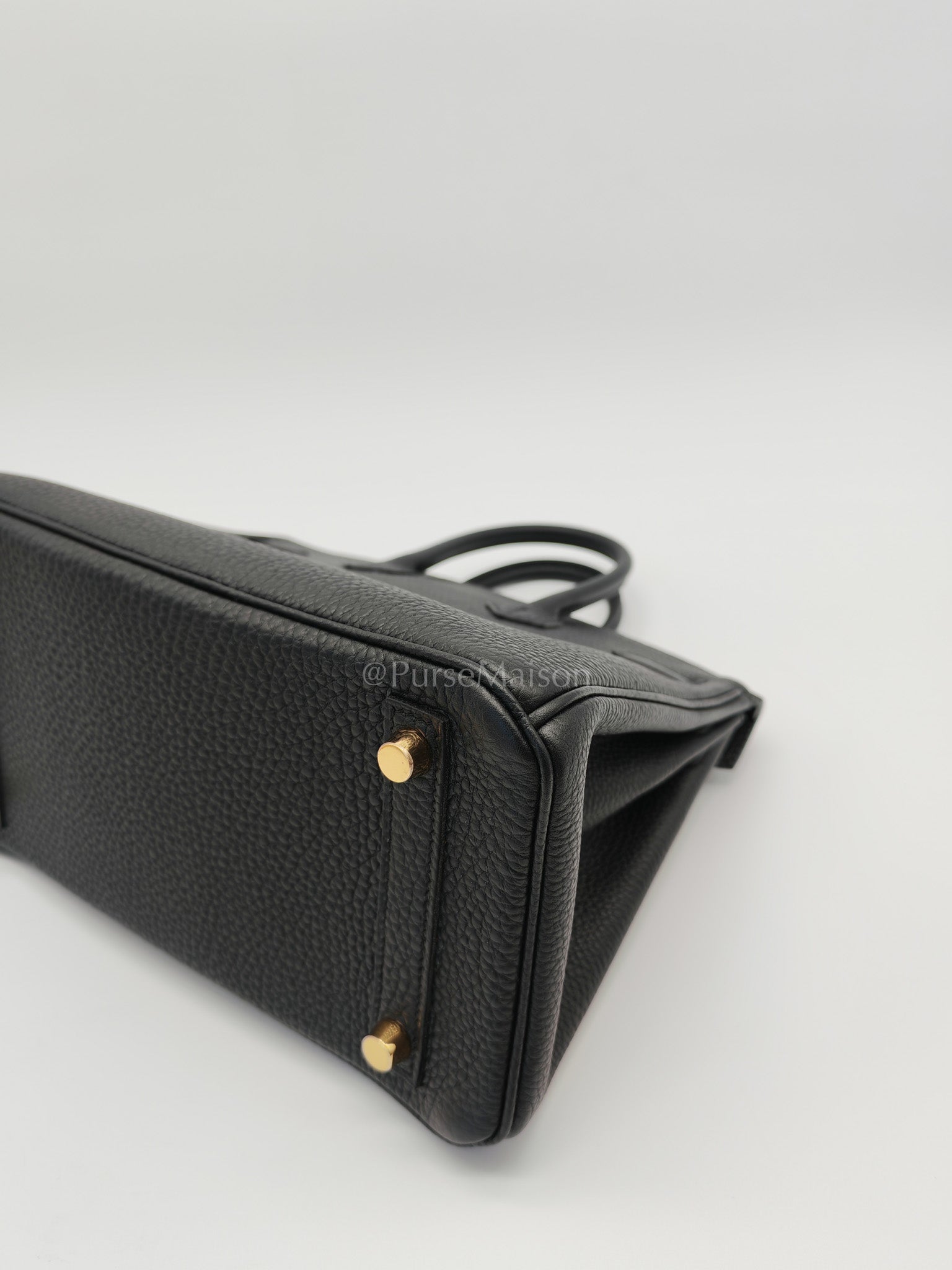 Birkin 25 Retourne Black in Togo Leather and Gold Hardware Stamp D (2019) | Purse Maison Luxury Bags Shop