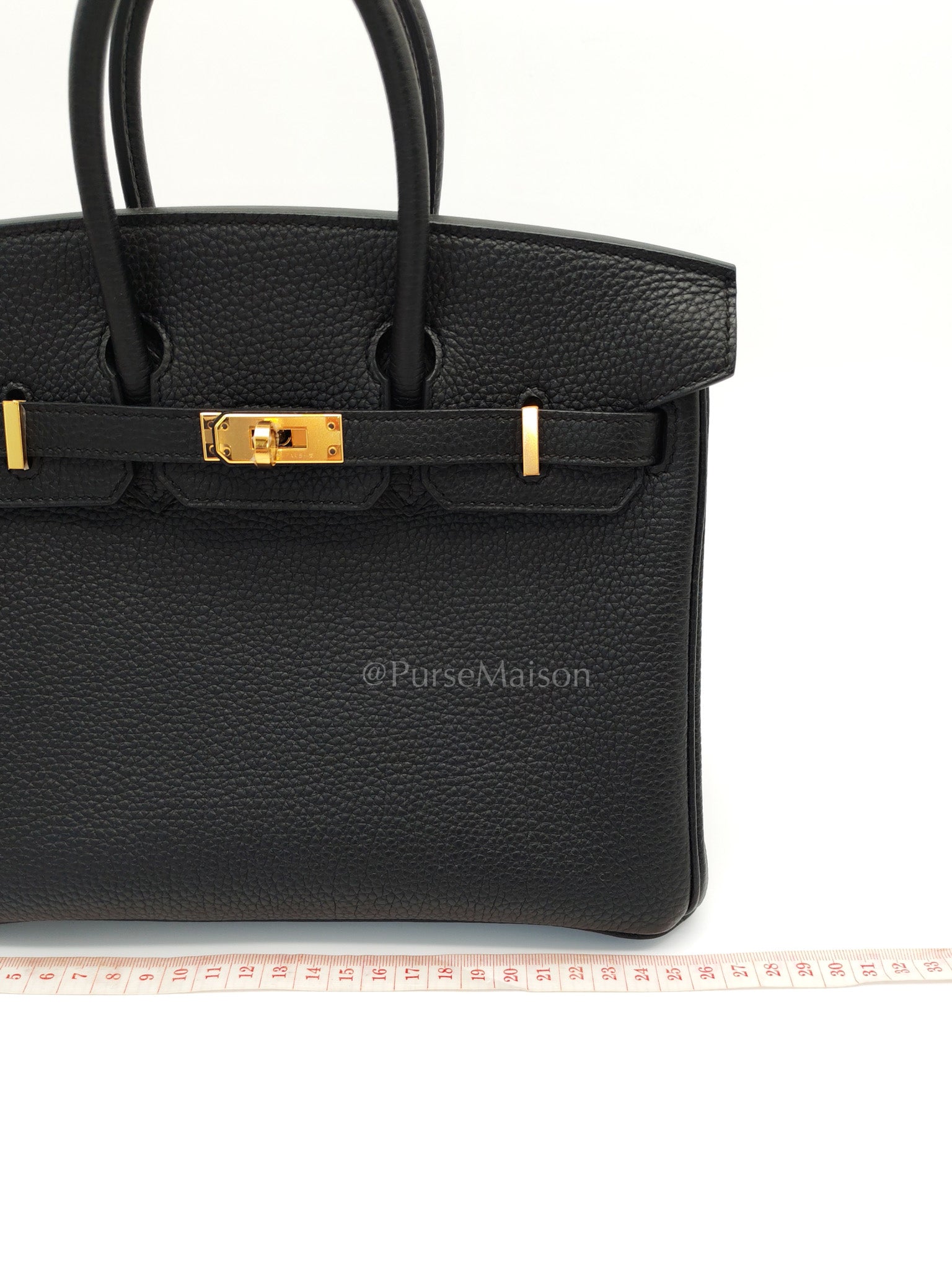 Birkin 25 Retourne Black in Togo Leather and Gold Hardware Stamp D (2019) | Purse Maison Luxury Bags Shop