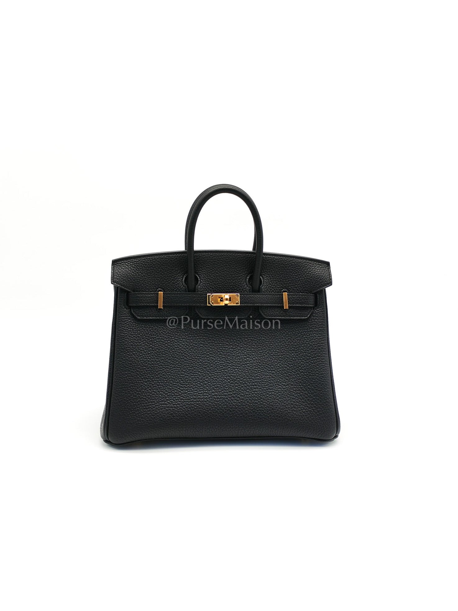 Birkin 25 Retourne Black in Togo Leather and Gold Hardware Stamp D (2019) | Purse Maison Luxury Bags Shop
