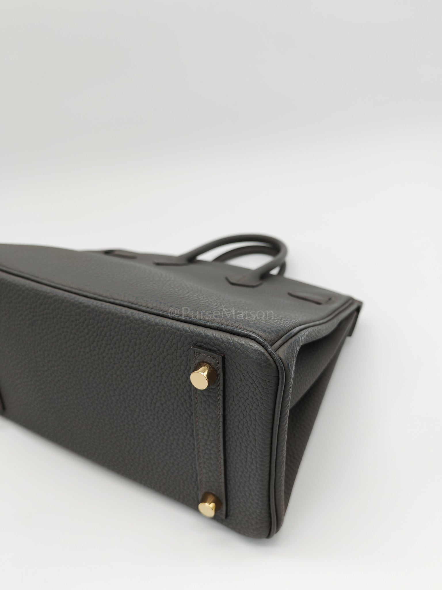 Birkin 25 Retourne Gris Etain in Togo Leather and Gold Hardware Stamp Y (2020) | Purse Maison Luxury Bags Shop